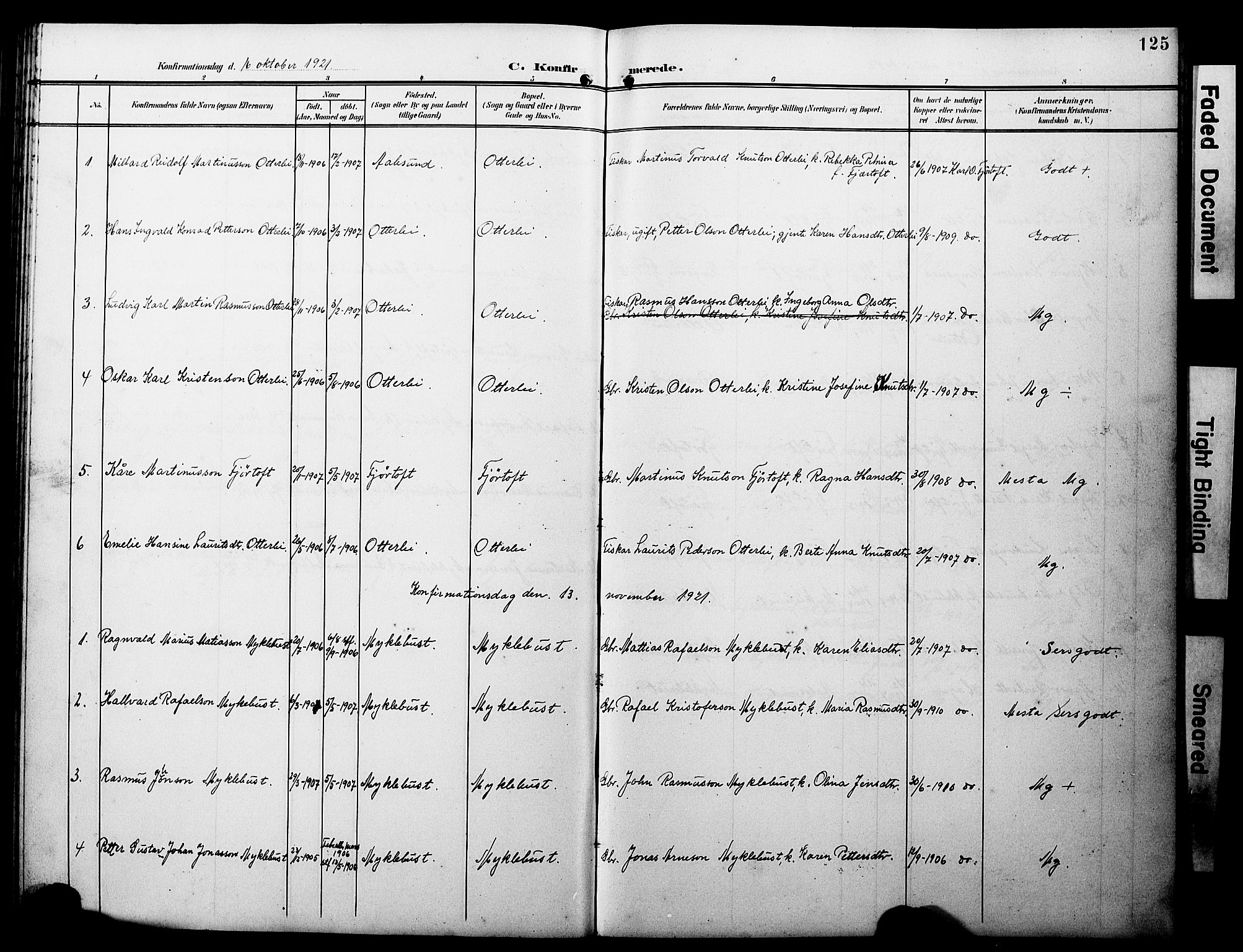 Ministerialprotokoller, klokkerbøker og fødselsregistre - Møre og Romsdal, AV/SAT-A-1454/538/L0524: Klokkerbok nr. 538C02, 1901-1931, s. 125