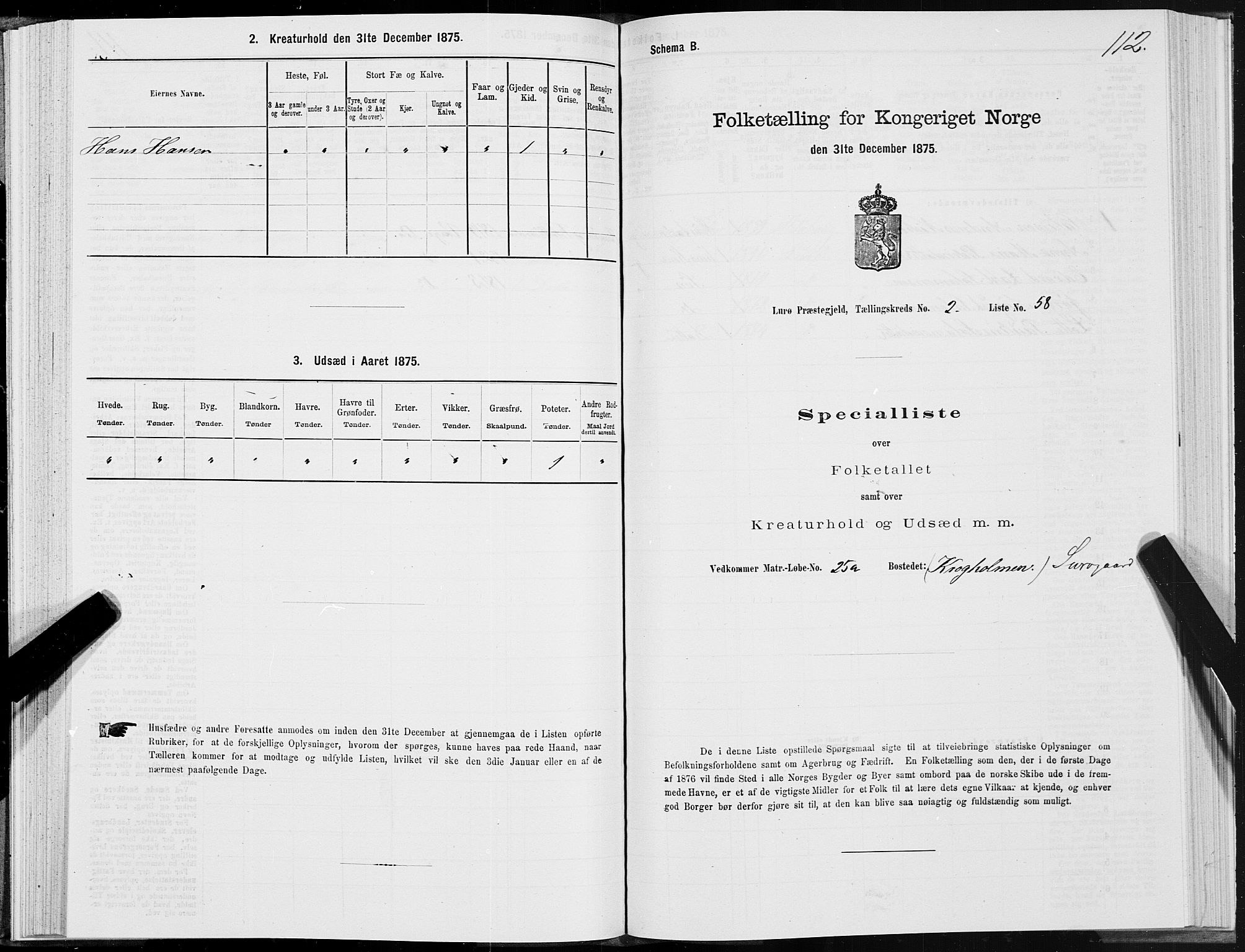 SAT, Folketelling 1875 for 1834P Lurøy prestegjeld, 1875, s. 2112