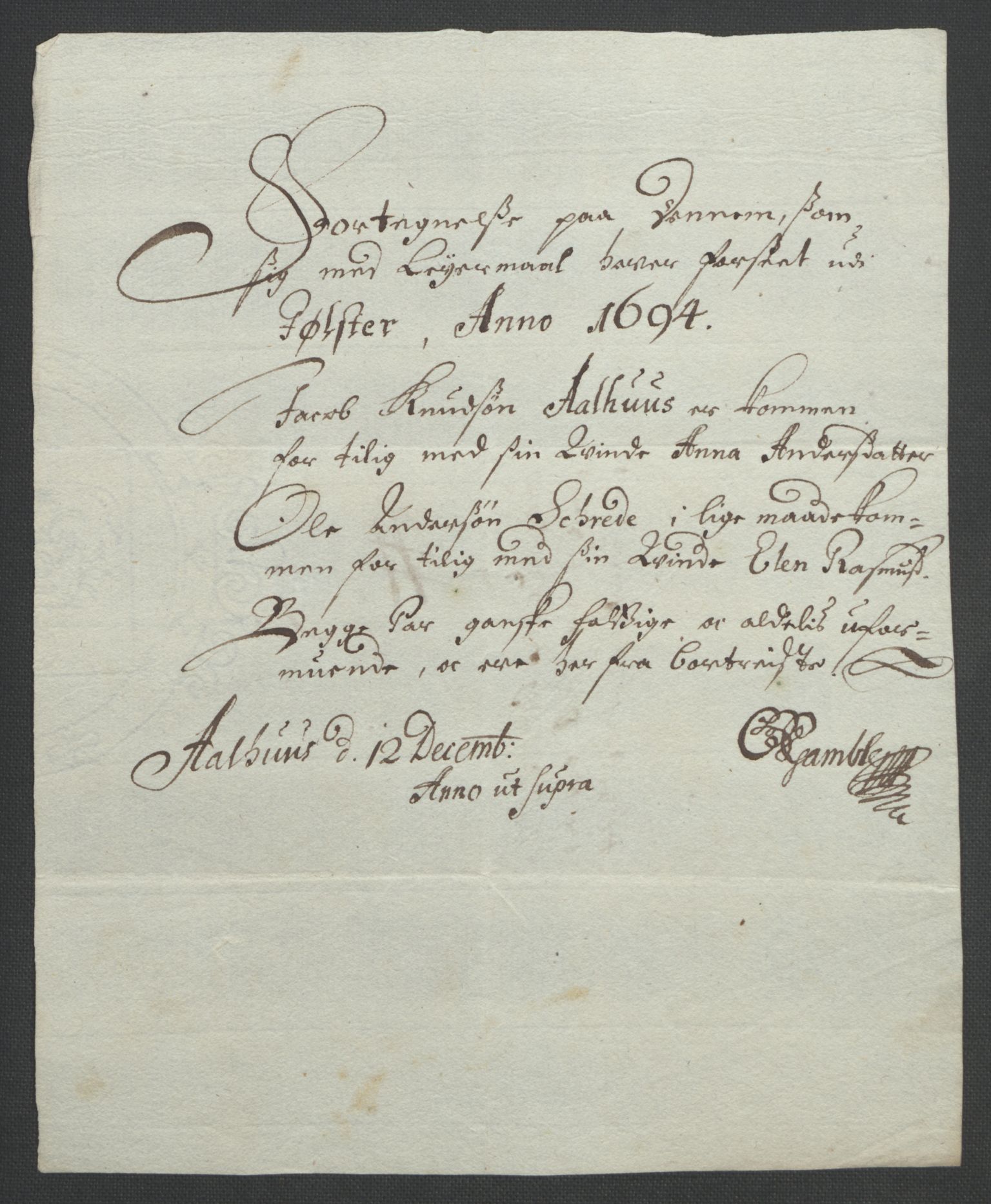 Rentekammeret inntil 1814, Reviderte regnskaper, Fogderegnskap, AV/RA-EA-4092/R53/L3421: Fogderegnskap Sunn- og Nordfjord, 1693-1694, s. 330