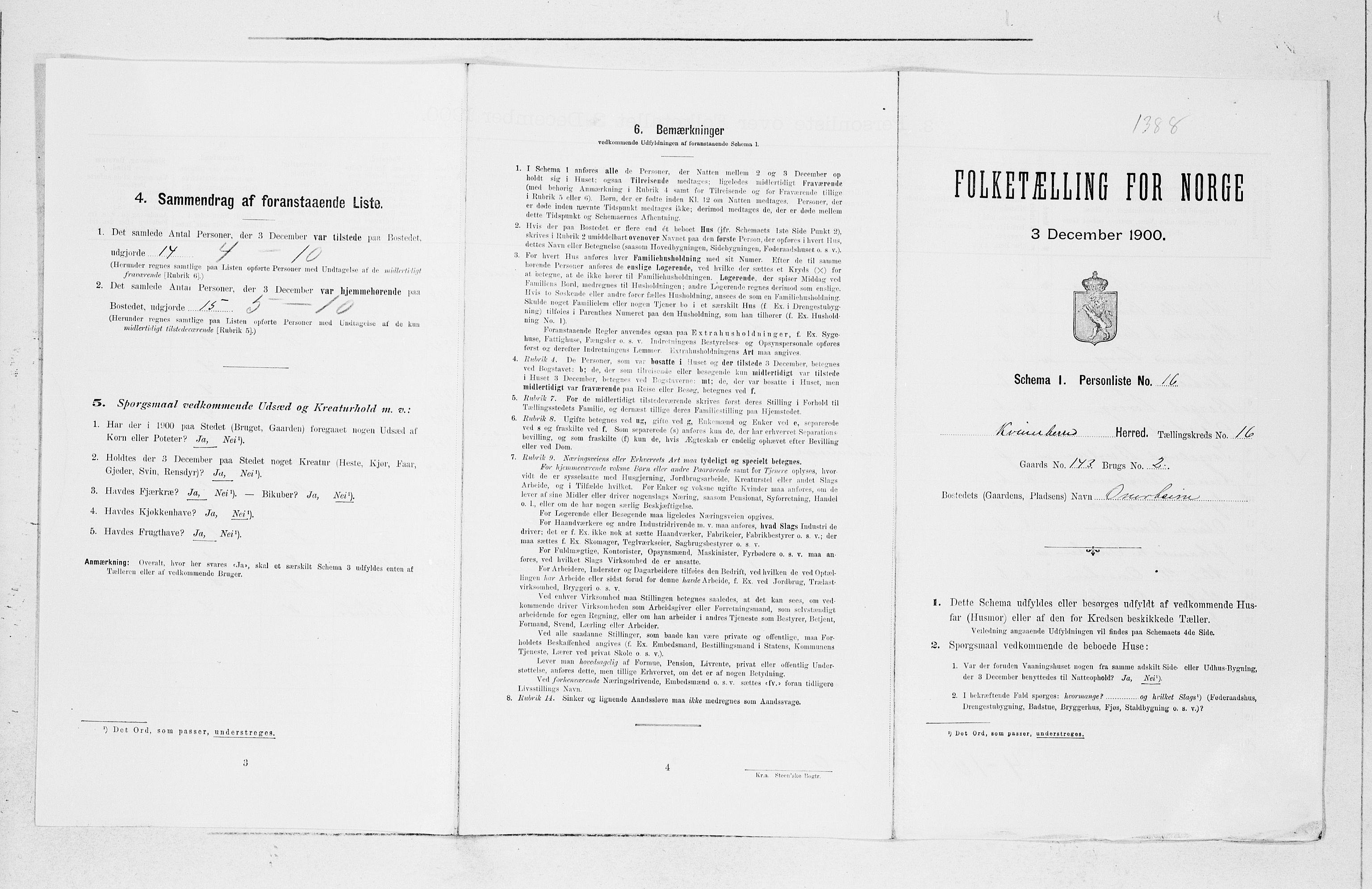 SAB, Folketelling 1900 for 1224 Kvinnherad herred, 1900, s. 1392