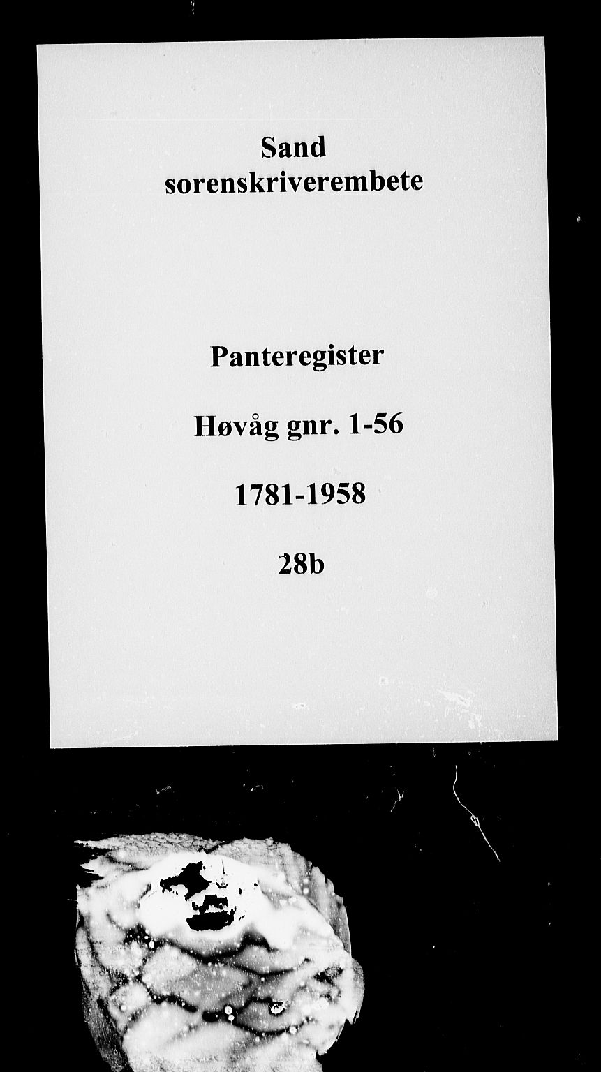 Vestre Nedenes/Sand sorenskriveri, SAK/1221-0010/G/Ga/L0037: Panteregister nr. 28b og 28c, 1781-1958