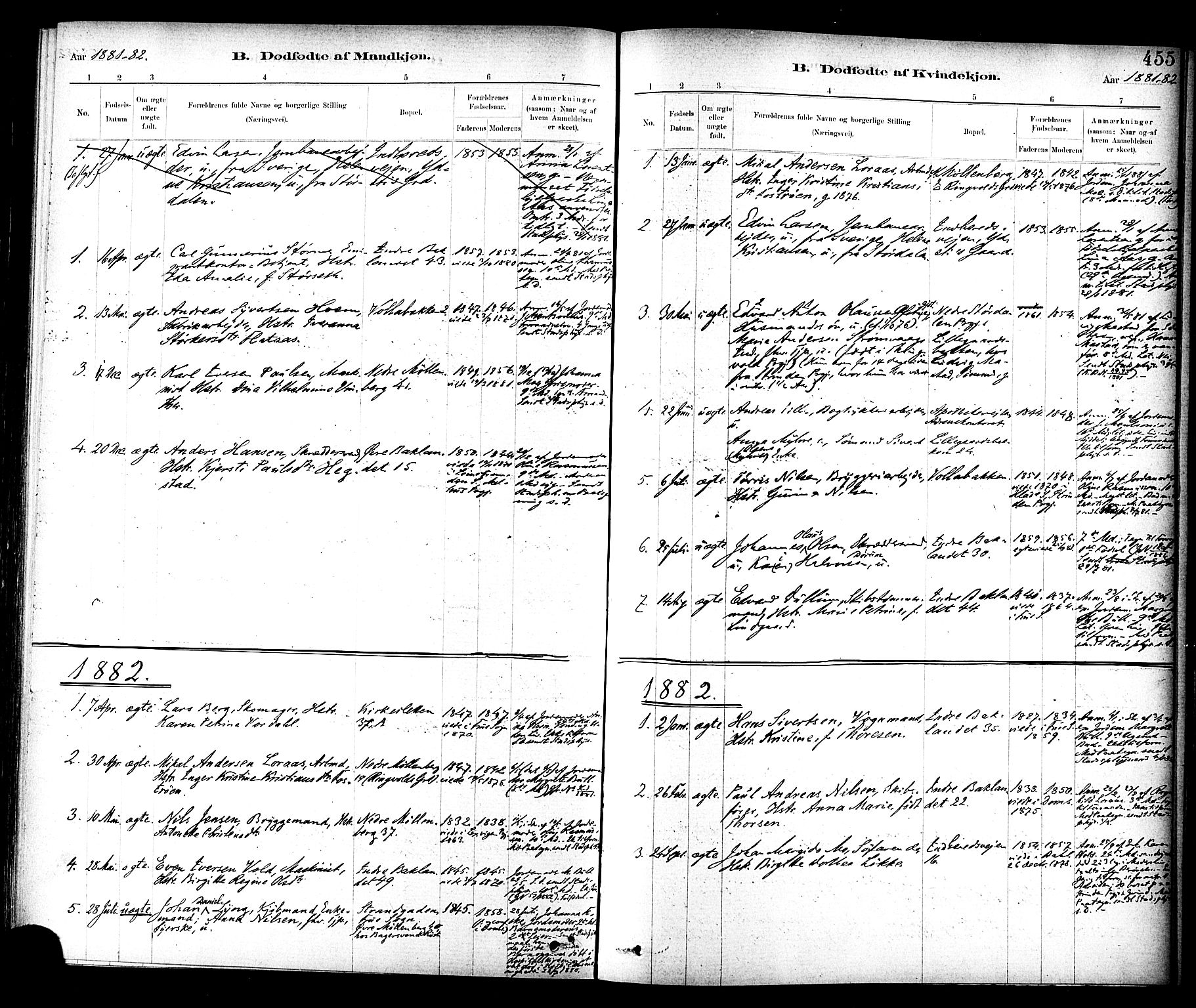 Ministerialprotokoller, klokkerbøker og fødselsregistre - Sør-Trøndelag, AV/SAT-A-1456/604/L0188: Ministerialbok nr. 604A09, 1878-1892, s. 455