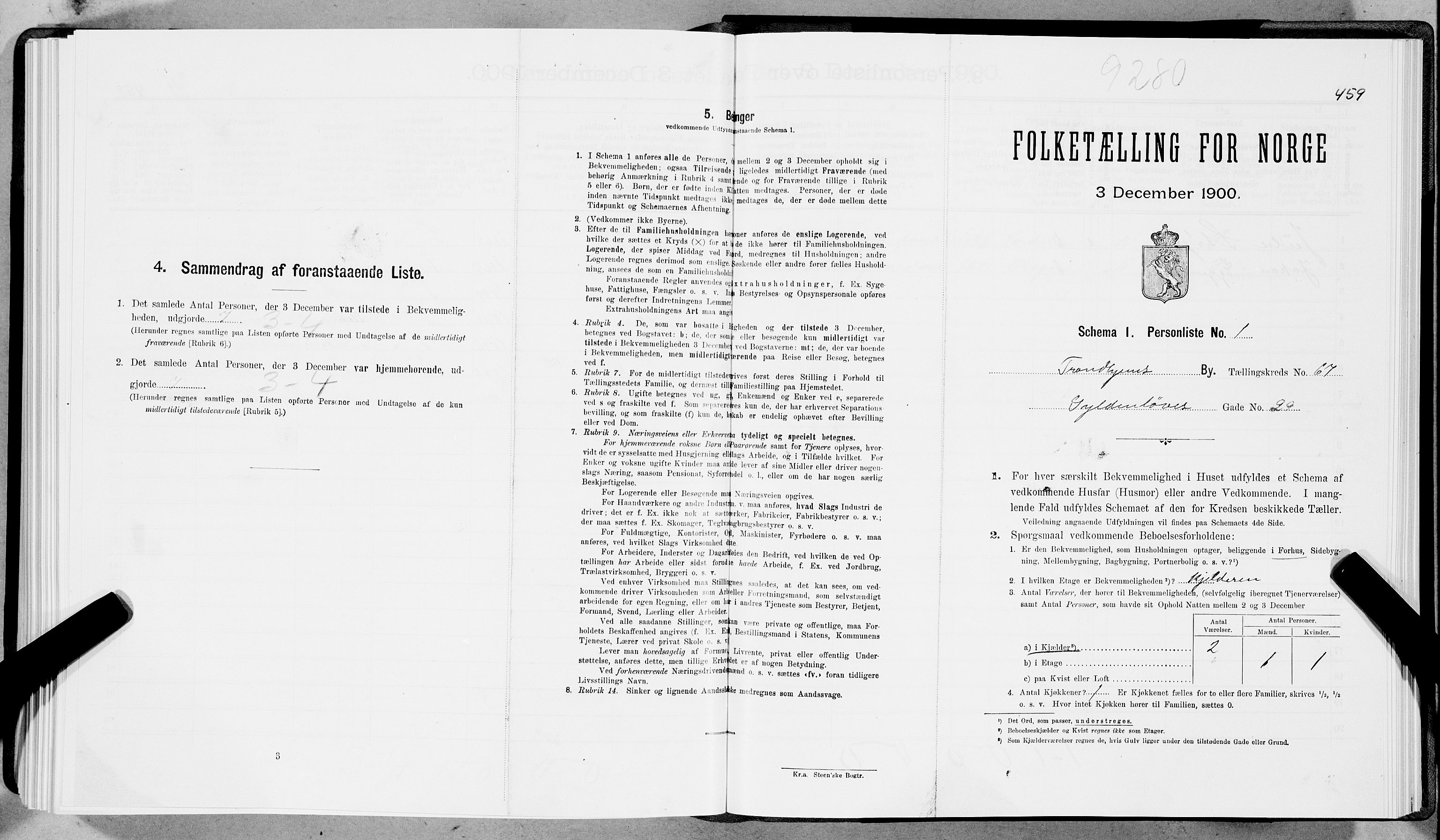 SAT, Folketelling 1900 for 1601 Trondheim kjøpstad, 1900, s. 12232