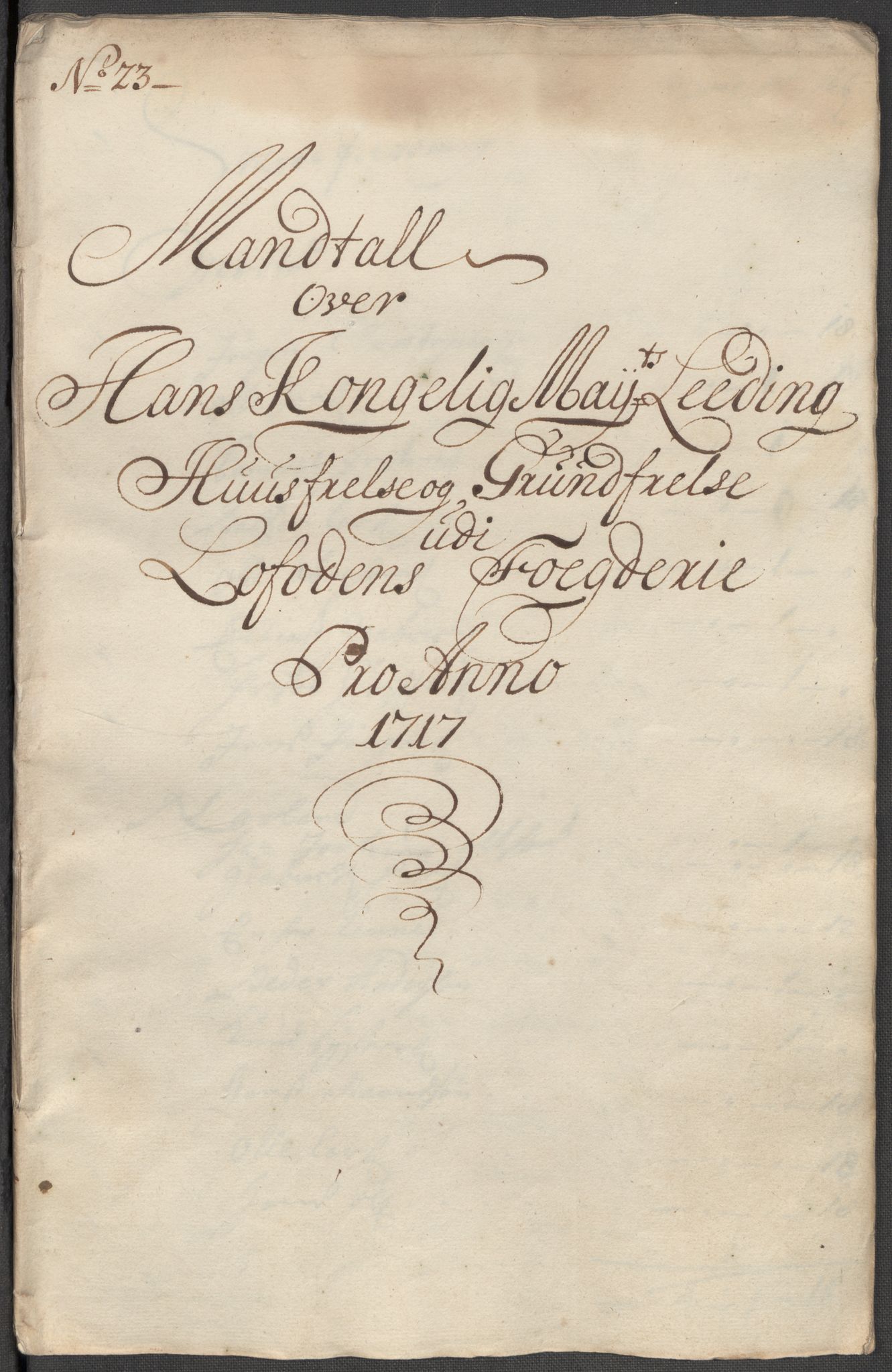 Rentekammeret inntil 1814, Reviderte regnskaper, Fogderegnskap, AV/RA-EA-4092/R67/L4683: Fogderegnskap Vesterålen, Andenes og Lofoten, 1717, s. 169