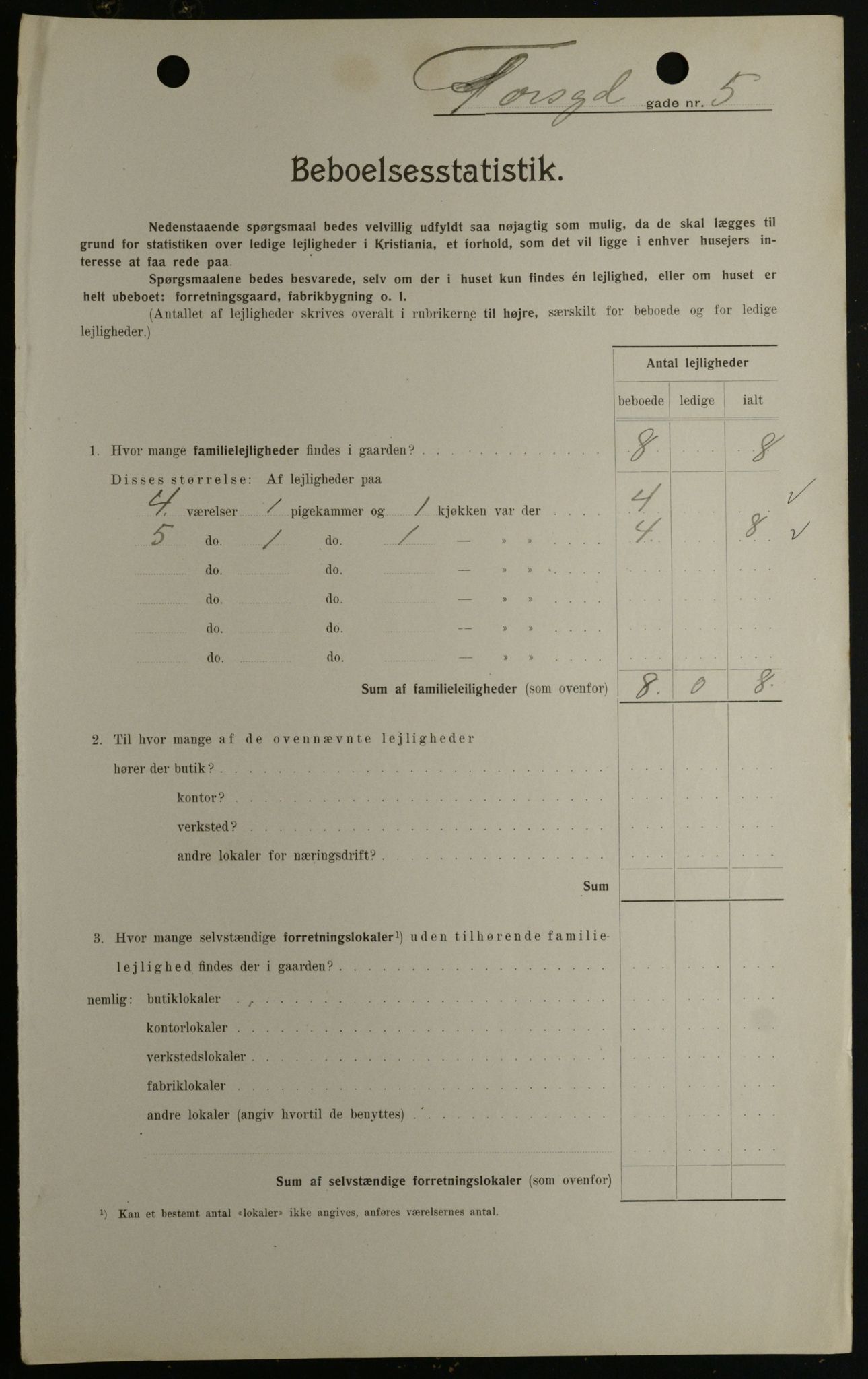 OBA, Kommunal folketelling 1.2.1908 for Kristiania kjøpstad, 1908, s. 102944