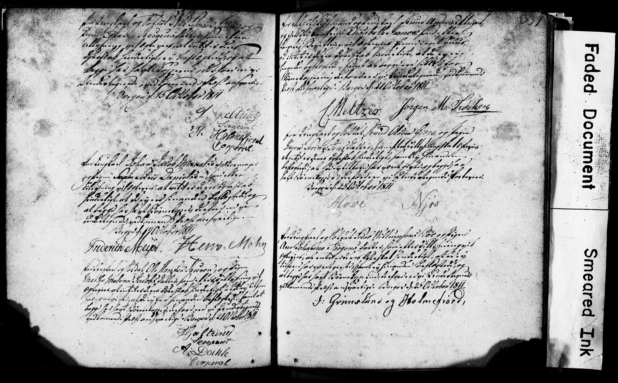 Korskirken sokneprestembete, SAB/A-76101: Forlovererklæringer nr. II.5.1, 1776-1816, s. 331