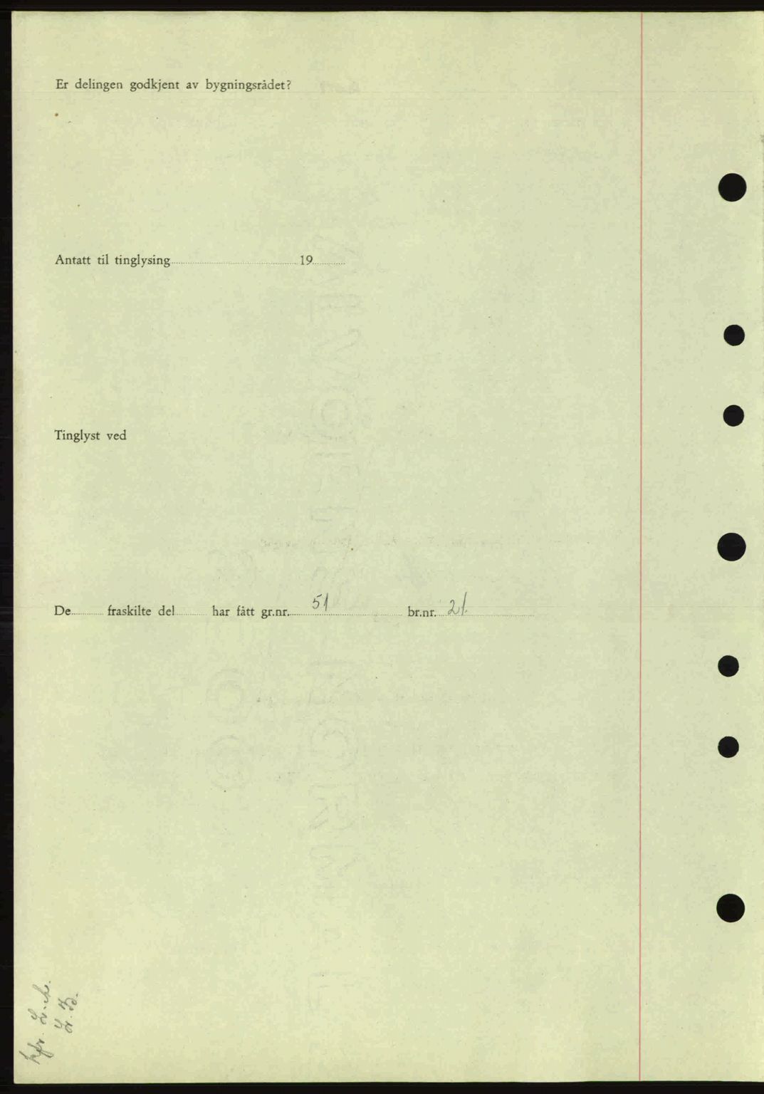 Sør-Gudbrandsdal tingrett, SAH/TING-004/H/Hb/Hbd/L0014: Pantebok nr. A14, 1944-1945, Dagboknr: 772/1945