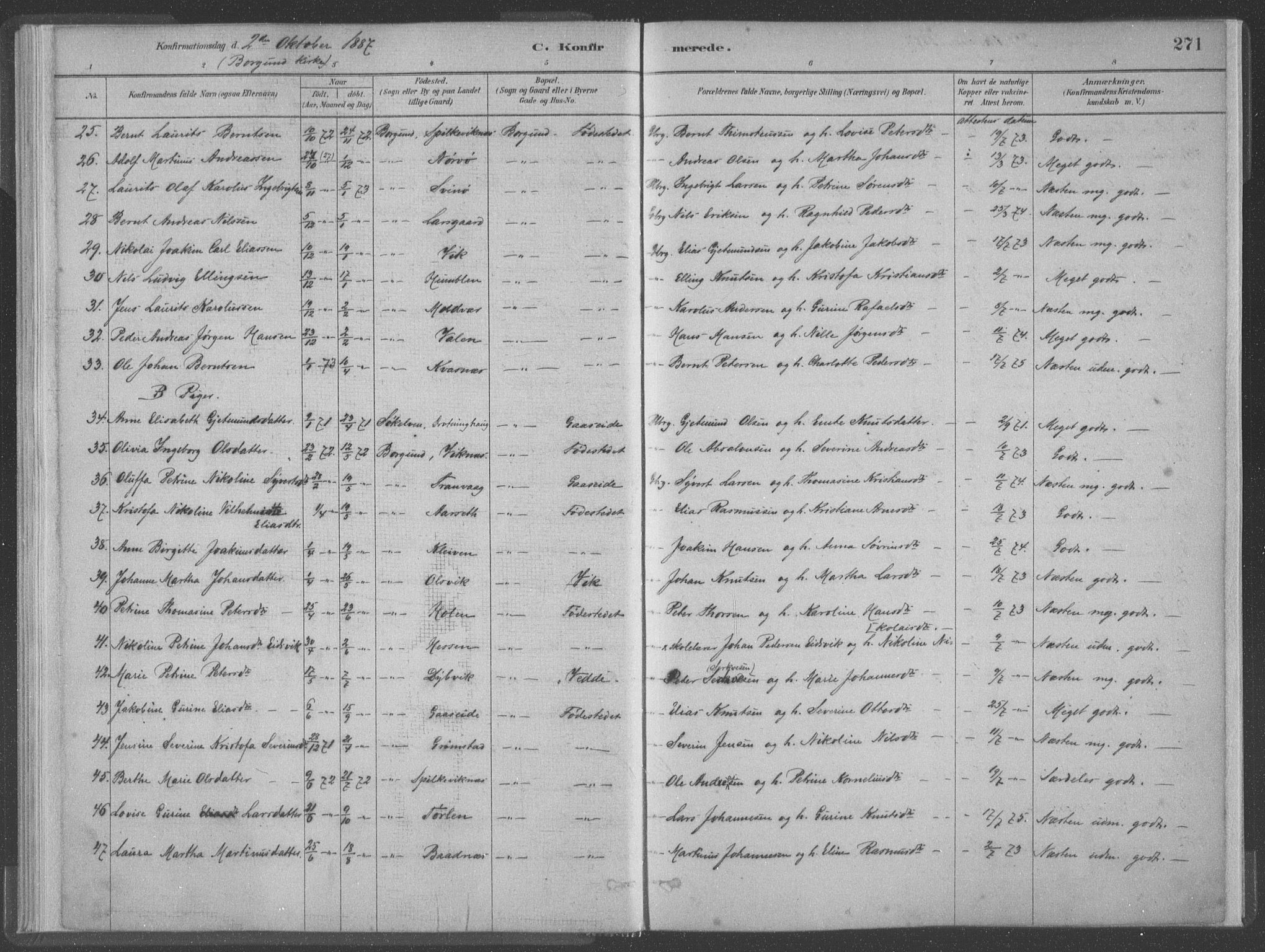 Ministerialprotokoller, klokkerbøker og fødselsregistre - Møre og Romsdal, SAT/A-1454/528/L0402: Ministerialbok nr. 528A12II, 1880-1903, s. 271