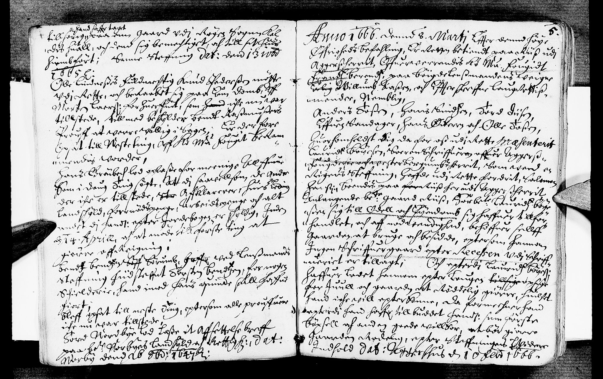 Lier, Røyken og Hurum sorenskriveri, AV/SAKO-A-89/F/Fa/L0007: Tingbok, 1666, s. 5