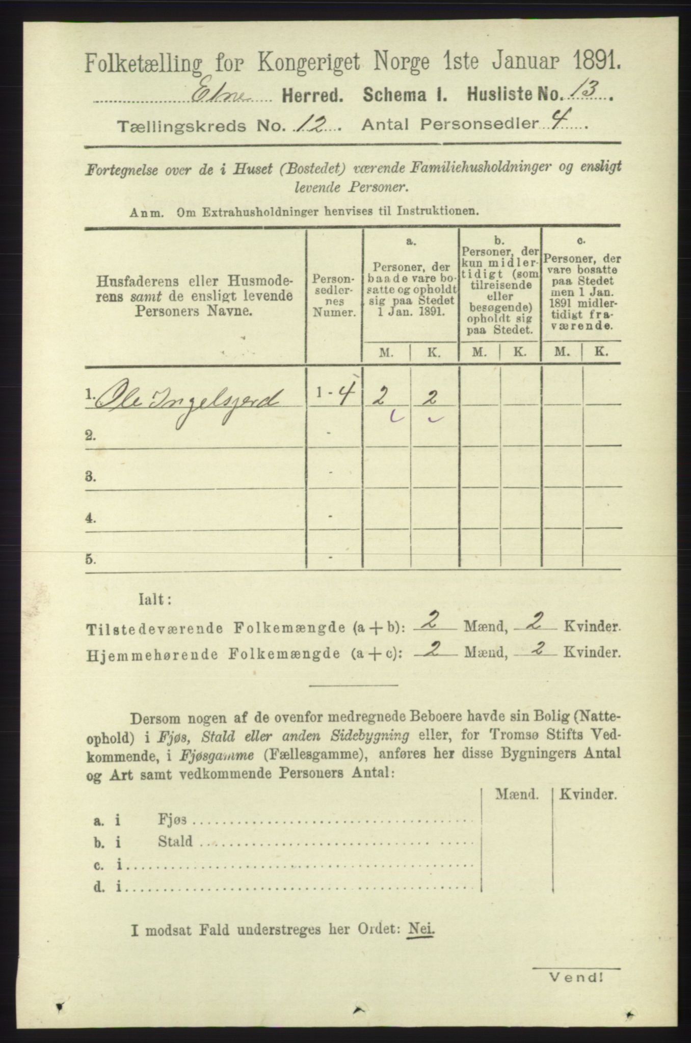 RA, Folketelling 1891 for 1211 Etne herred, 1891, s. 2540