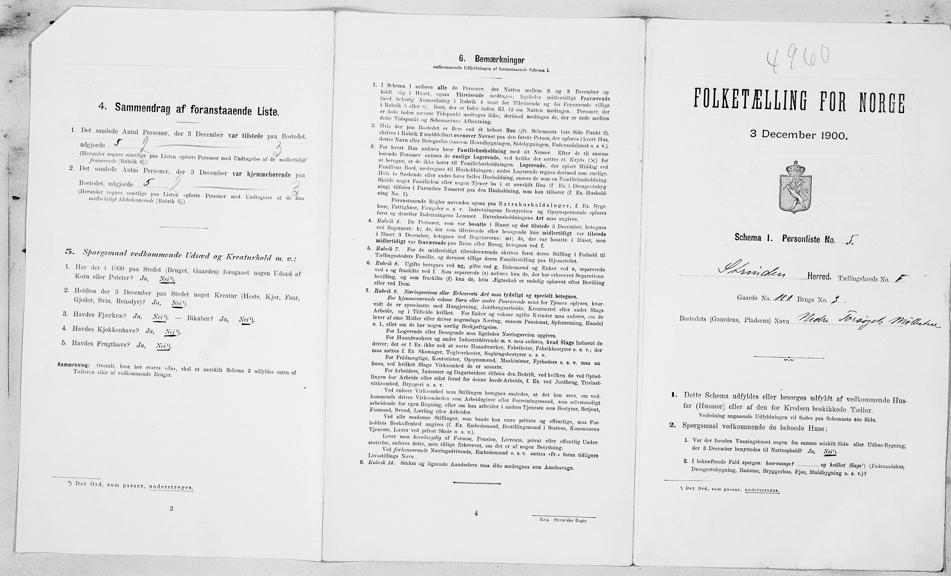SAT, Folketelling 1900 for 1660 Strinda herred, 1900, s. 100