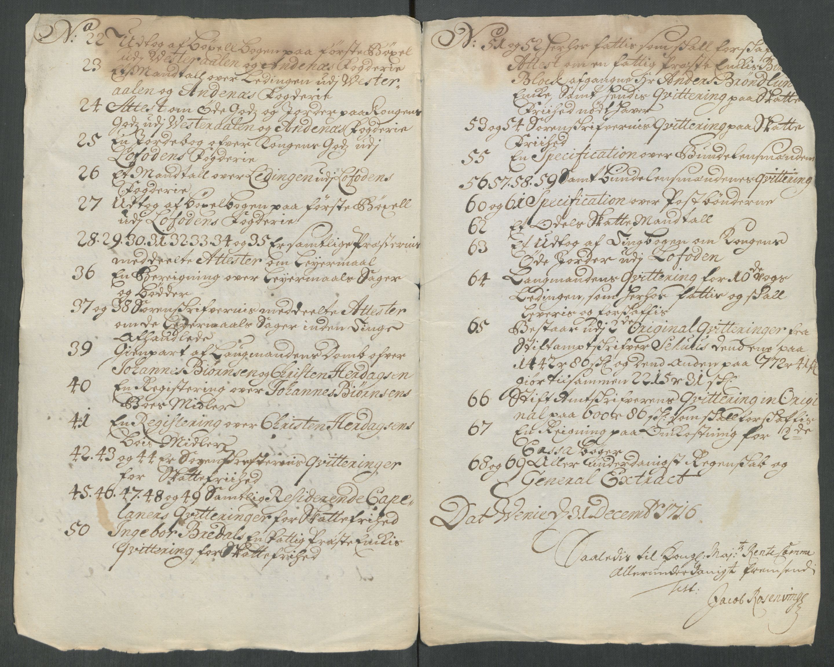 Rentekammeret inntil 1814, Reviderte regnskaper, Fogderegnskap, AV/RA-EA-4092/R67/L4682: Fogderegnskap Vesterålen, Andenes og Lofoten, 1716, s. 30