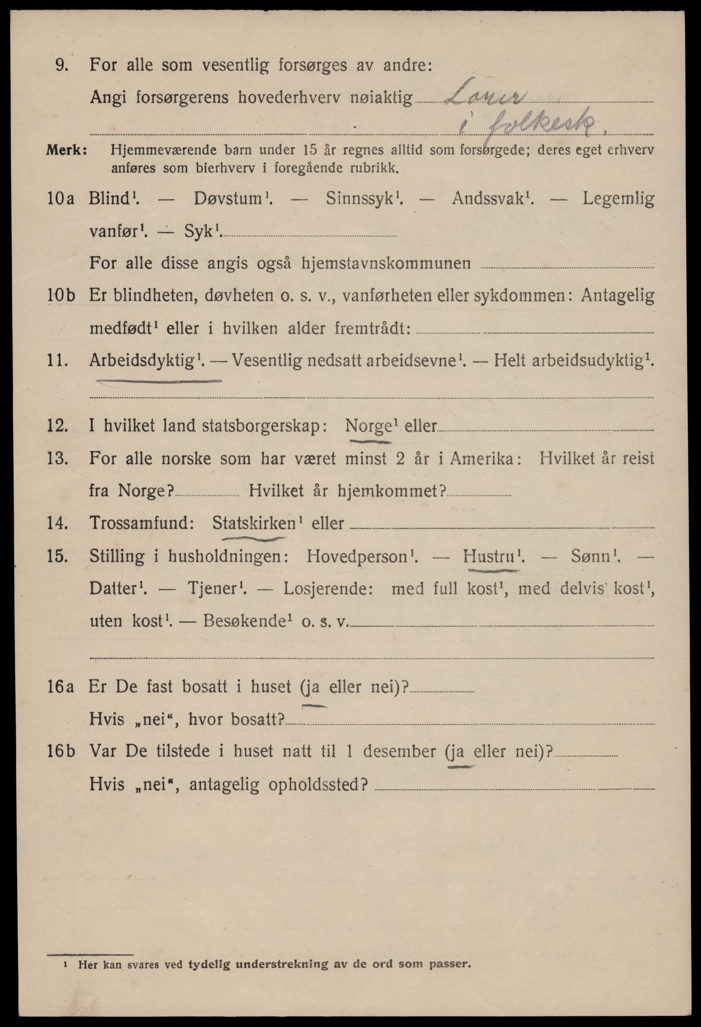 SAST, Folketelling 1920 for 1101 Egersund ladested, 1920, s. 6649