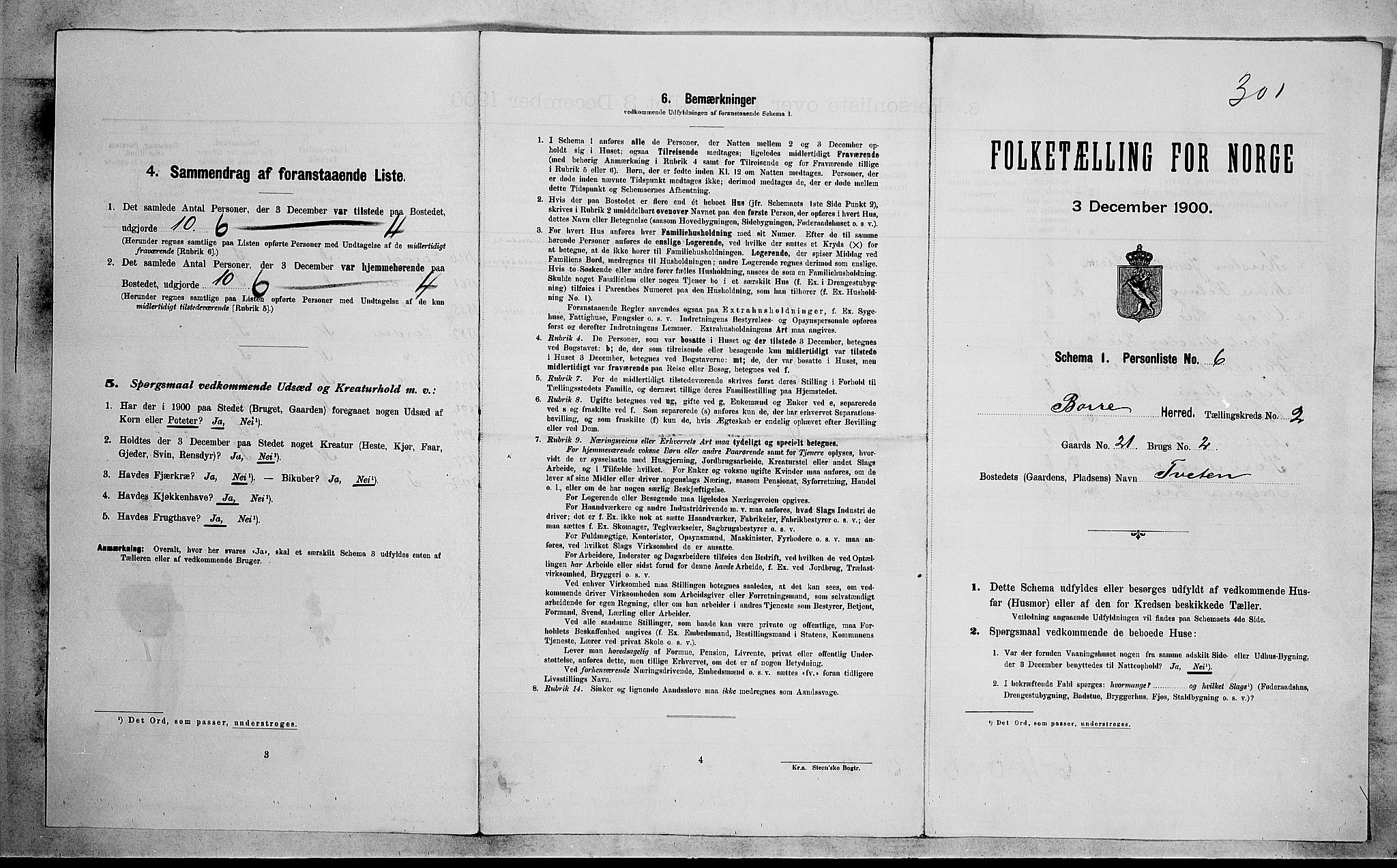 RA, Folketelling 1900 for 0717 Borre herred, 1900, s. 272