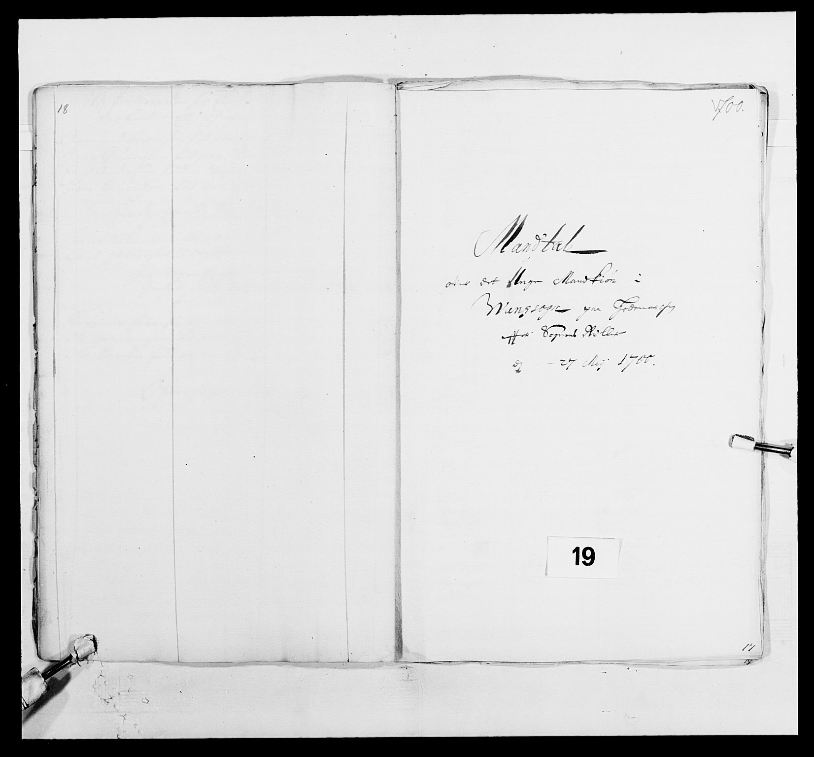 Kommanderende general (KG I) med Det norske krigsdirektorium, AV/RA-EA-5419/E/Ea/L0501: Opplandske regiment, 1699-1700, s. 189