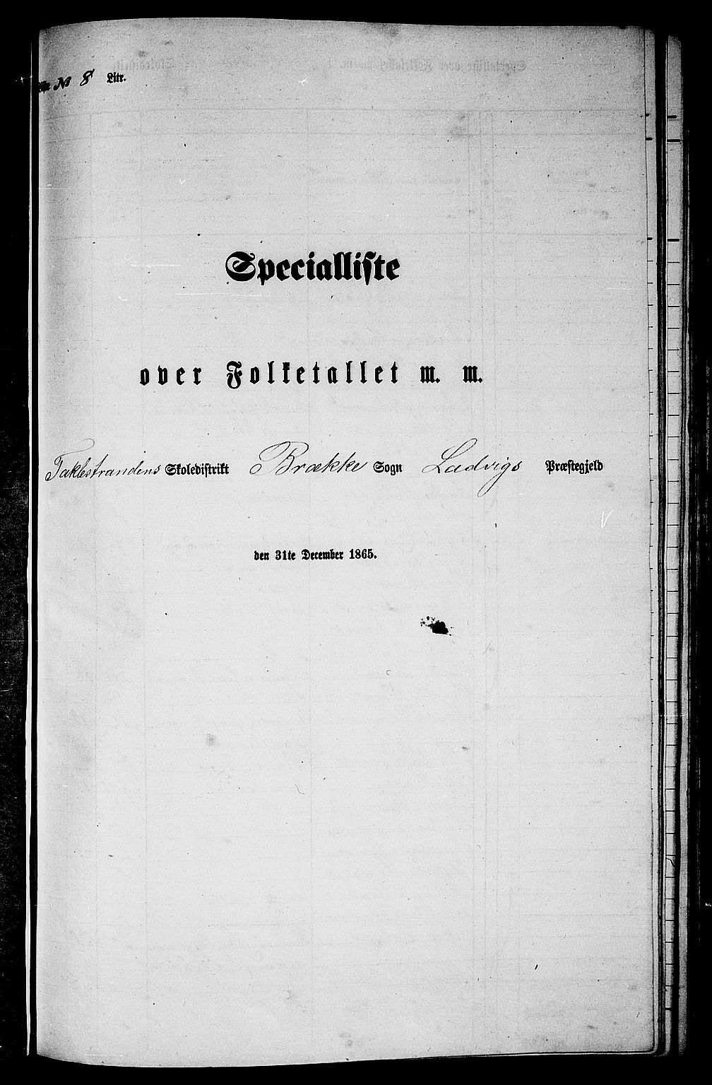 RA, Folketelling 1865 for 1415P Lavik prestegjeld, 1865, s. 107