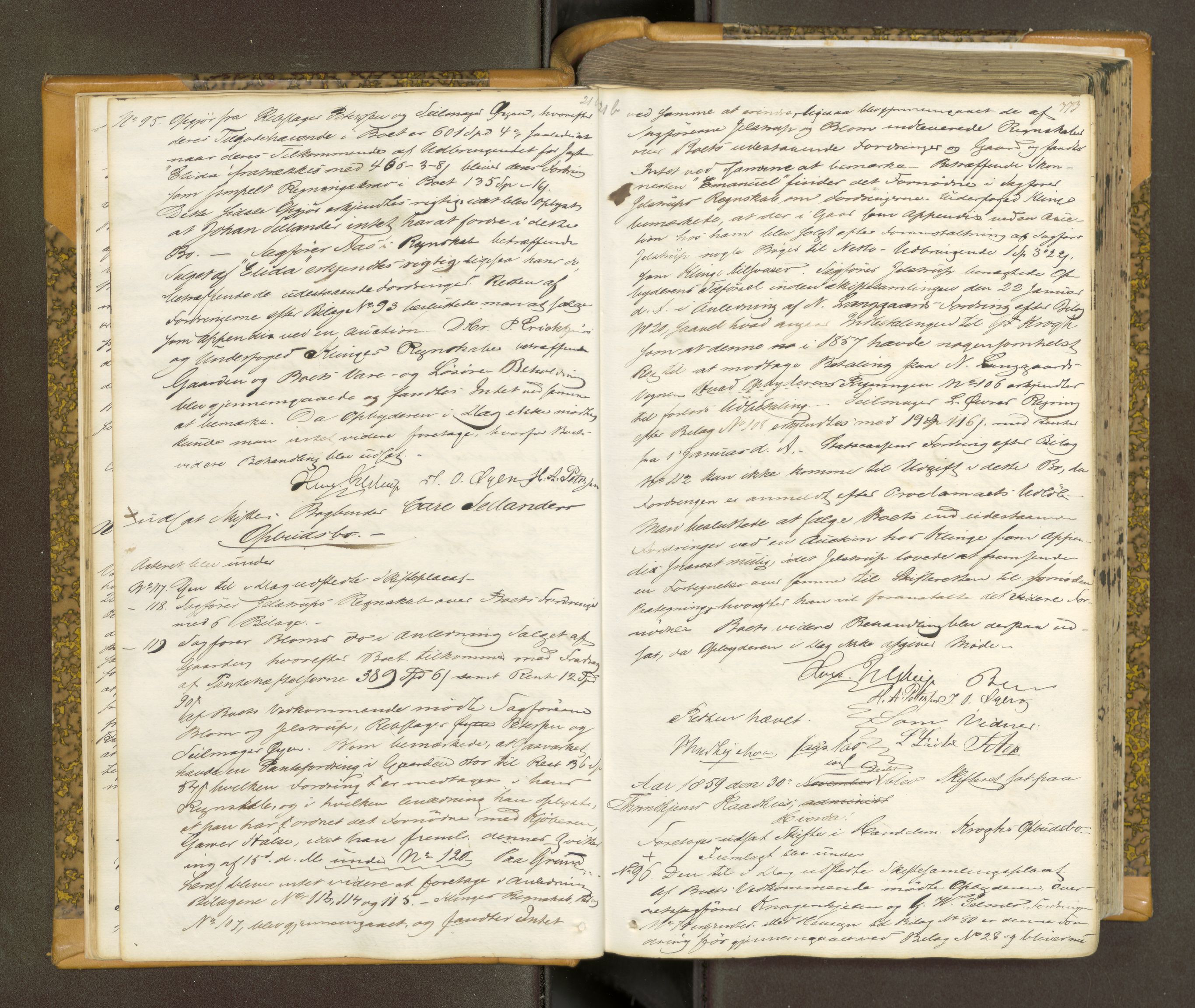 Trondheim byfogd, AV/SAT-A-0003/1/3/3B/L0006: Skiftebehandlingsprotokoll (u/ register)gml.nr.29b. U, 1859-1863, s. 373