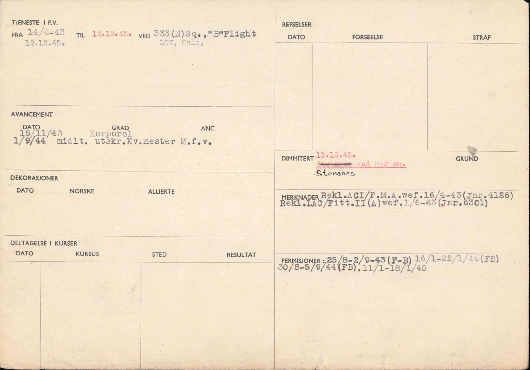 Forsvaret, Forsvarets overkommando/Luftforsvarsstaben, RA/RAFA-4079/P/Pa/L0029: Personellpapirer, 1912, s. 141