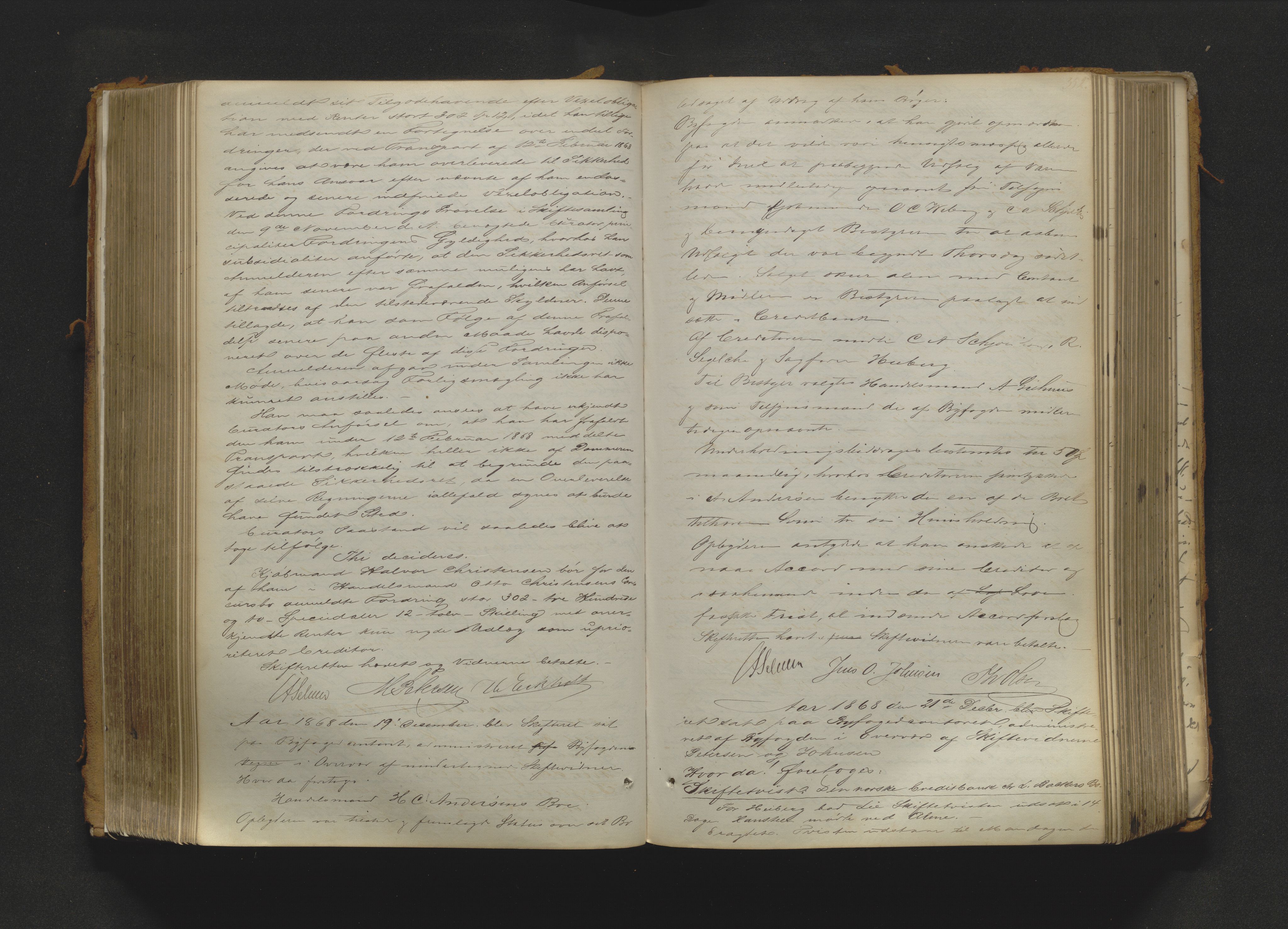 Drammen byfogd, AV/SAKO-A-222/H/Hb/Hbc/L0011: Skifteforhandlingsprotokoll., 1863-1873, s. 352
