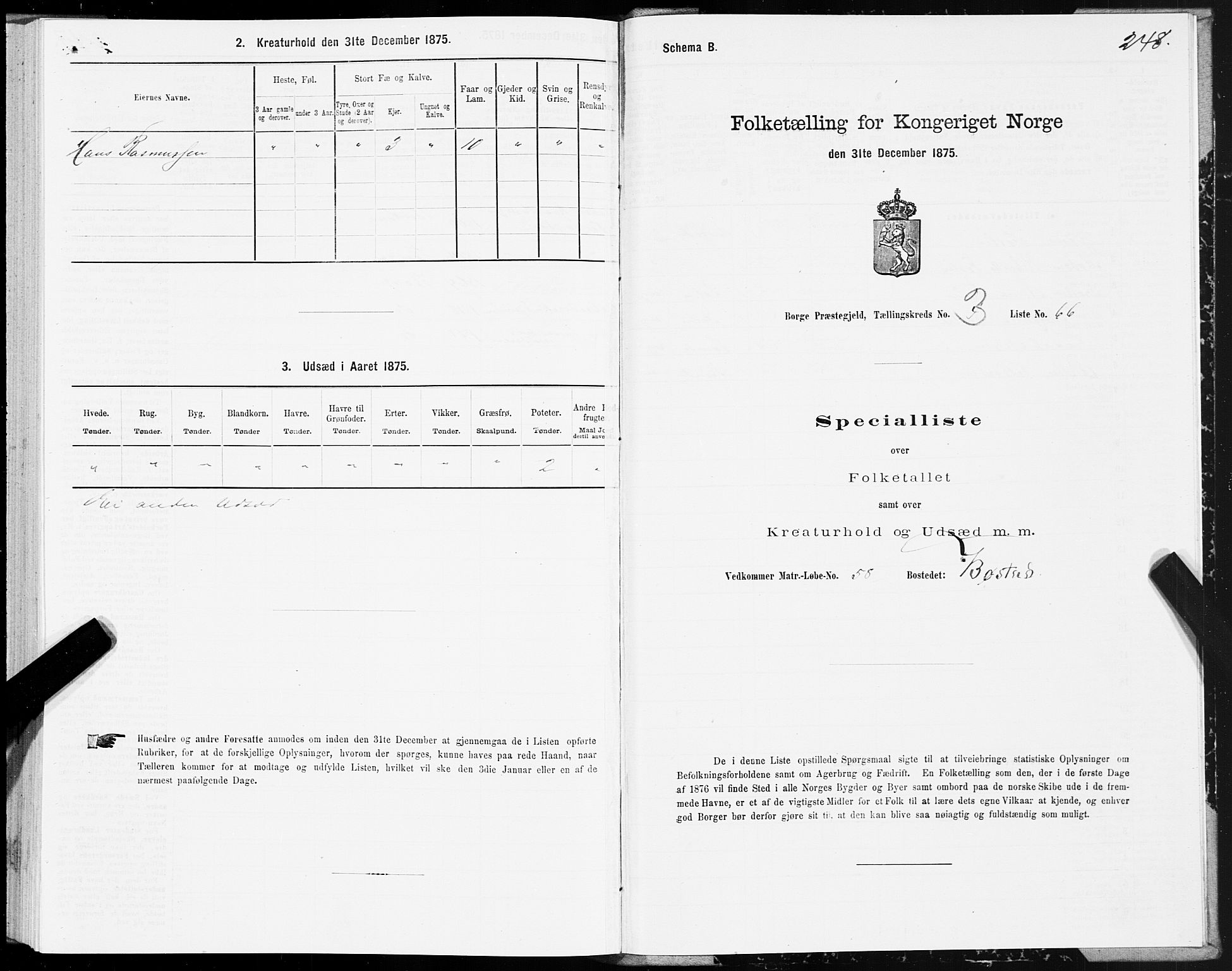 SAT, Folketelling 1875 for 1862P Borge prestegjeld, 1875, s. 2248