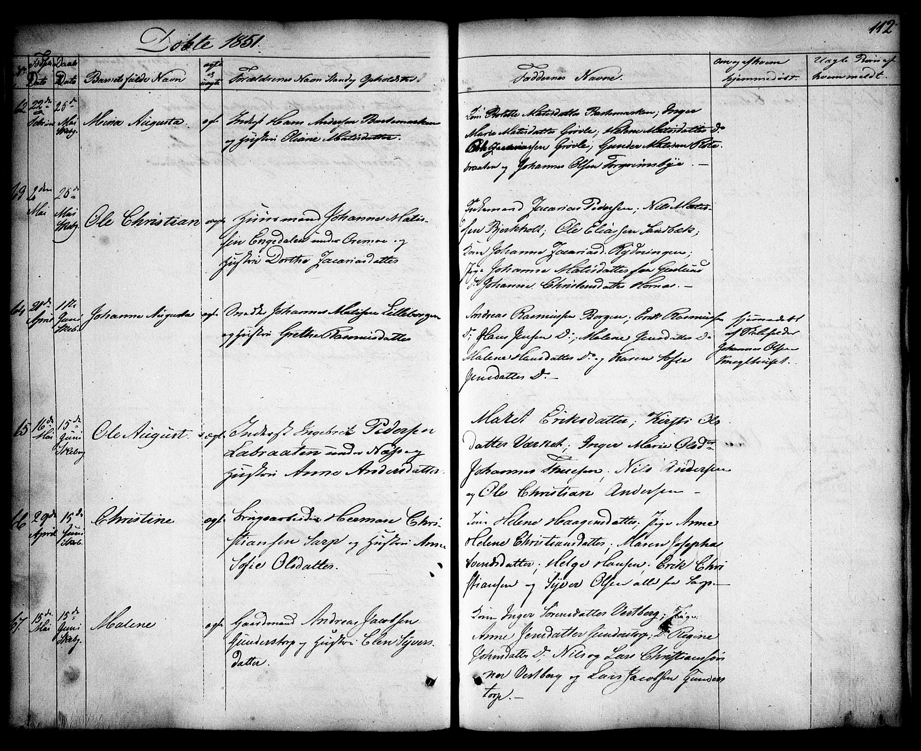 Skjeberg prestekontor Kirkebøker, AV/SAO-A-10923/F/Fa/L0006: Ministerialbok nr. I 6, 1846-1858, s. 112