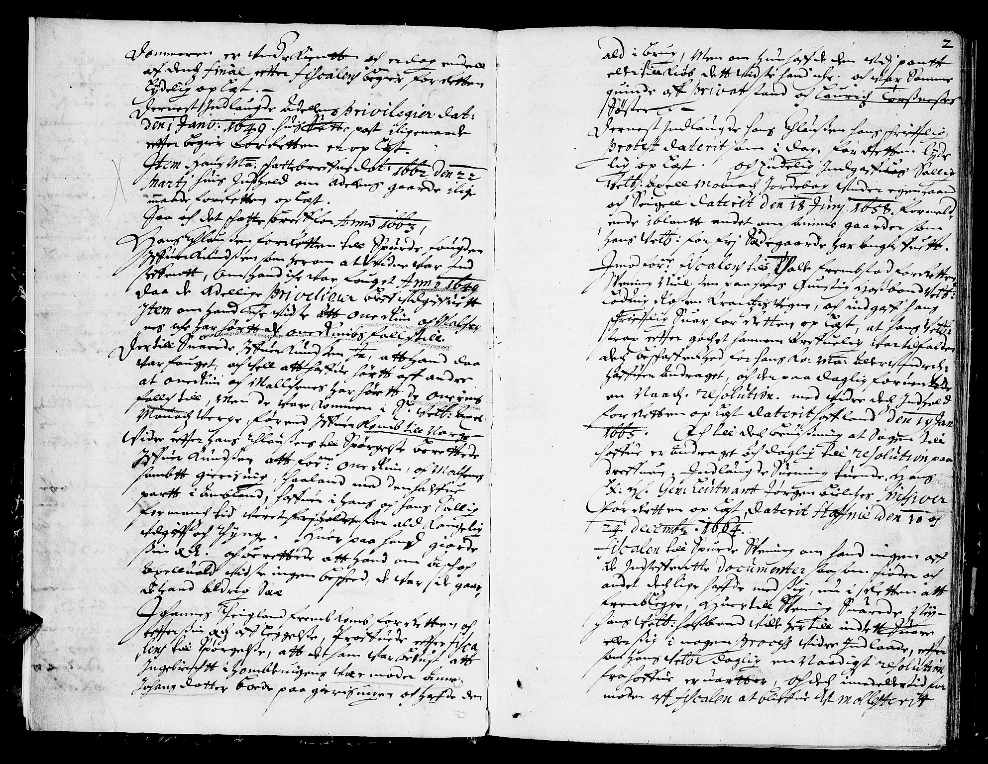 Sunnhordland sorenskrivar, SAB/A-2401/1/F/Faa/L0012: Tingbøker, 1665, s. 1b-2a
