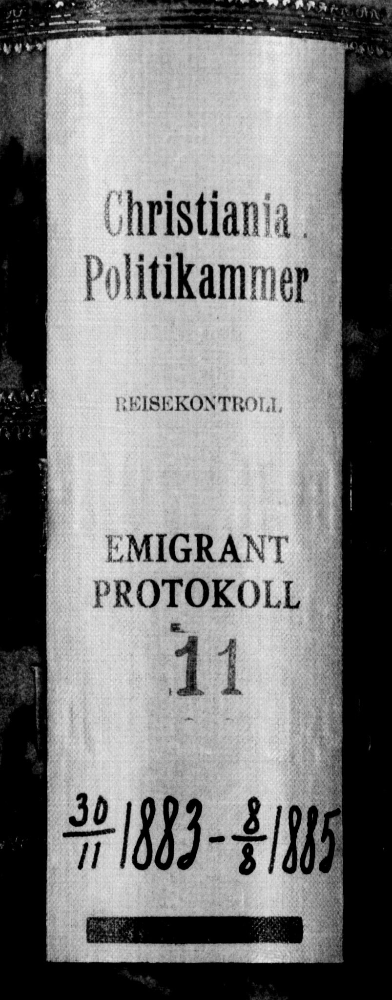 Oslo politidistrikt, AV/SAO-A-10085/E/Ee/Eef/L0011: Emigrantprotokoll, 1883-1885