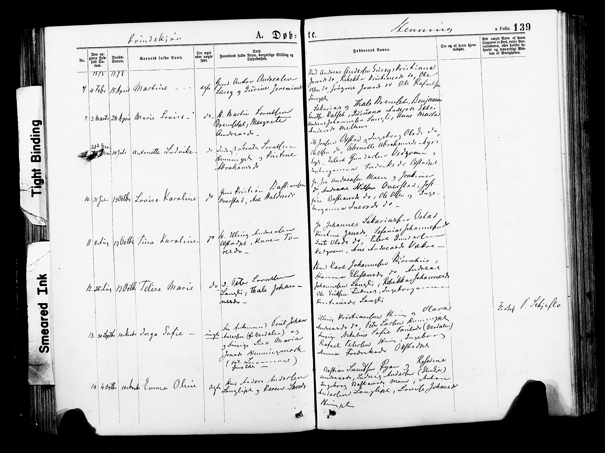 Ministerialprotokoller, klokkerbøker og fødselsregistre - Nord-Trøndelag, SAT/A-1458/735/L0348: Ministerialbok nr. 735A09 /3, 1873-1883, s. 139