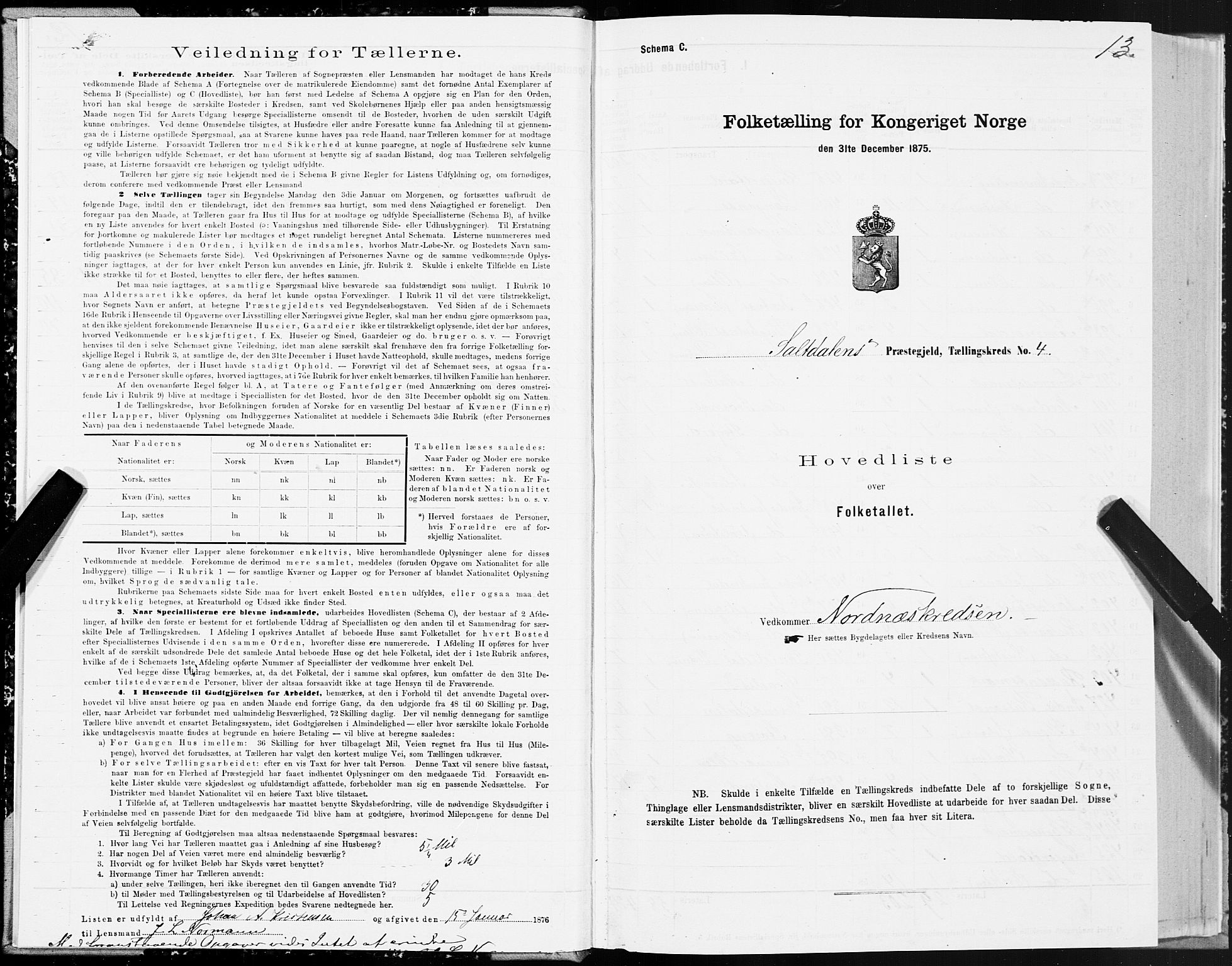 SAT, Folketelling 1875 for 1840P Saltdal prestegjeld, 1875, s. 1013