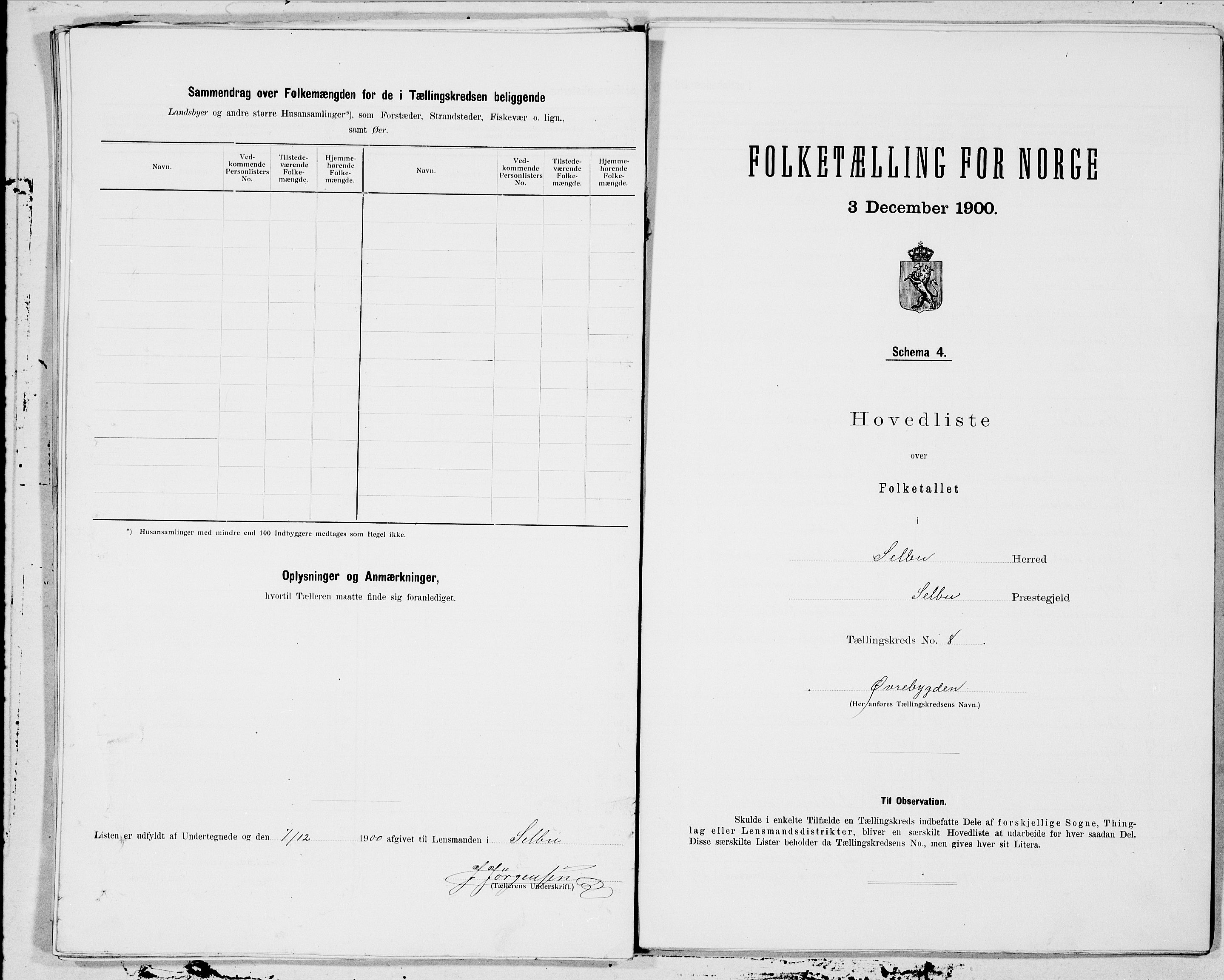 SAT, Folketelling 1900 for 1664 Selbu herred, 1900, s. 16