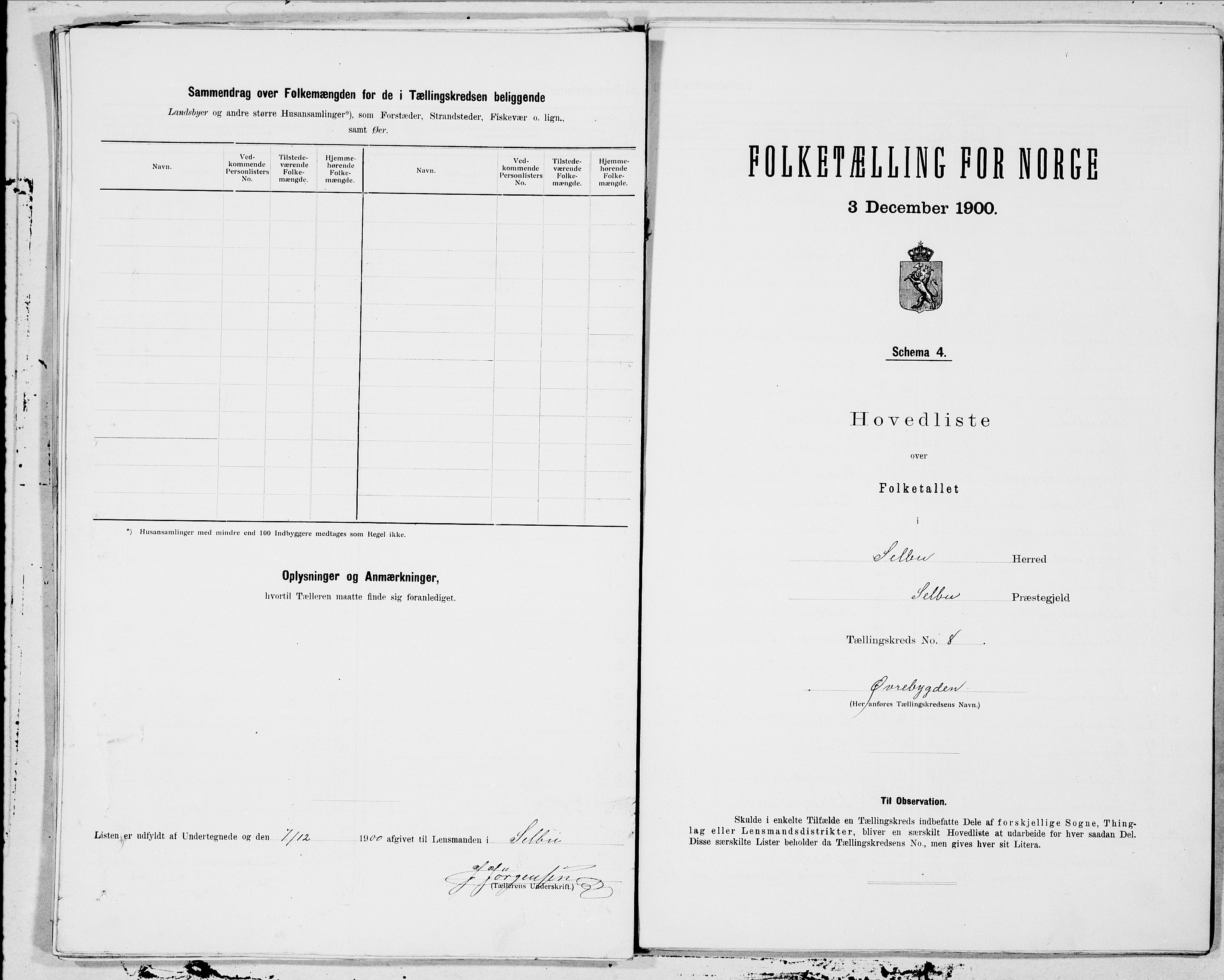 SAT, Folketelling 1900 for 1664 Selbu herred, 1900, s. 16