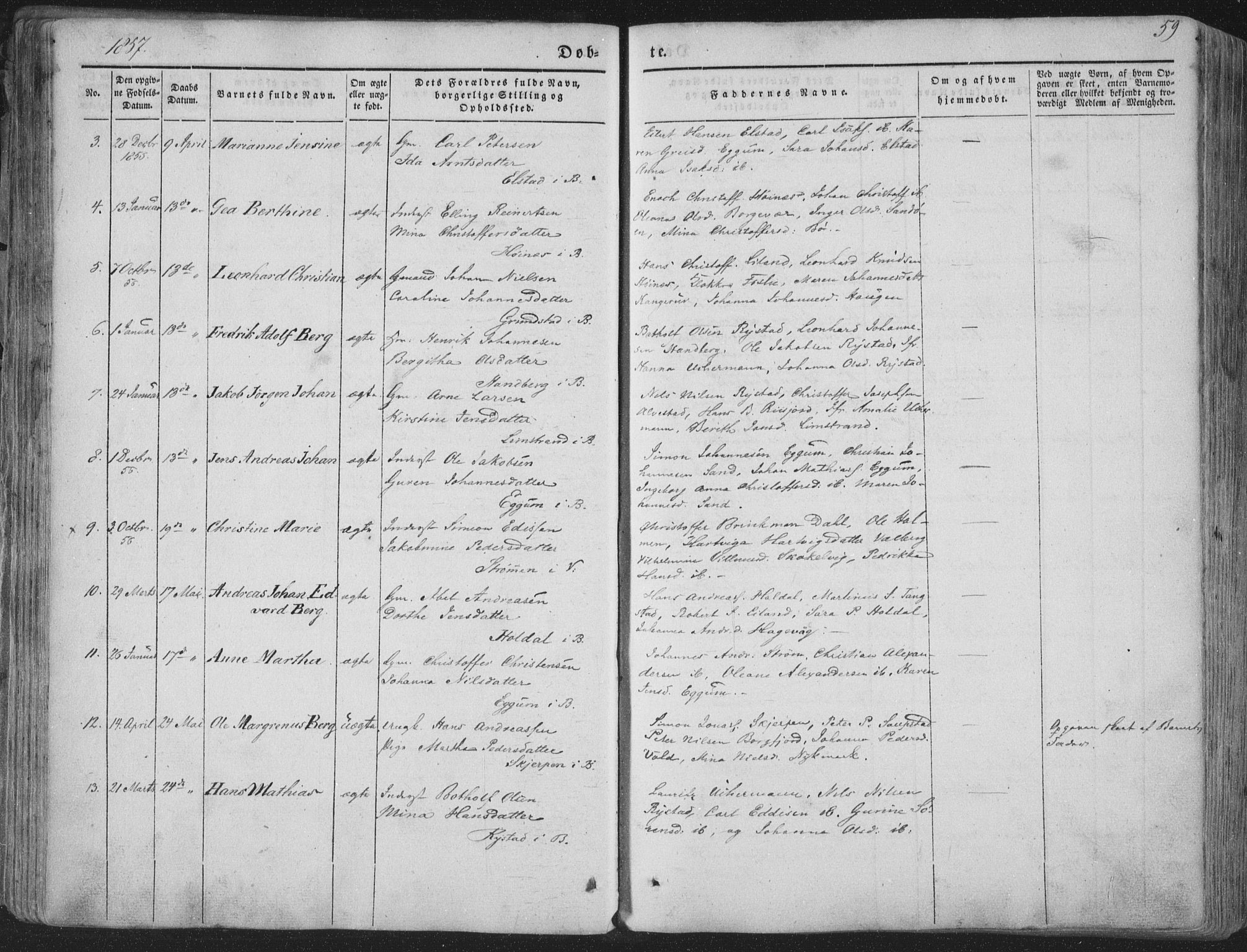 Ministerialprotokoller, klokkerbøker og fødselsregistre - Nordland, AV/SAT-A-1459/880/L1131: Ministerialbok nr. 880A05, 1844-1868, s. 59