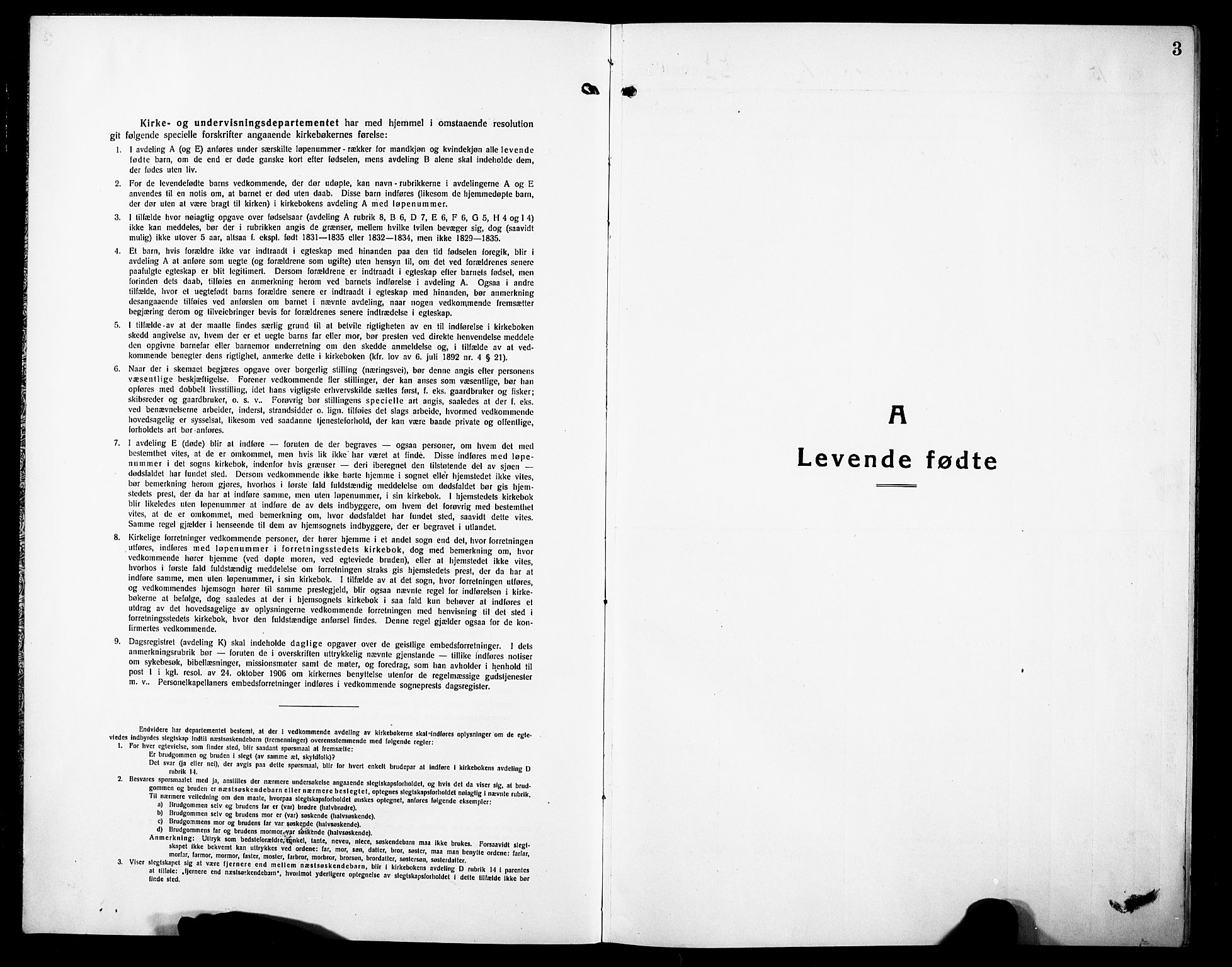 Høland prestekontor Kirkebøker, SAO/A-10346a/G/Gb/L0002: Klokkerbok nr. II 2, 1915-1933, s. 3