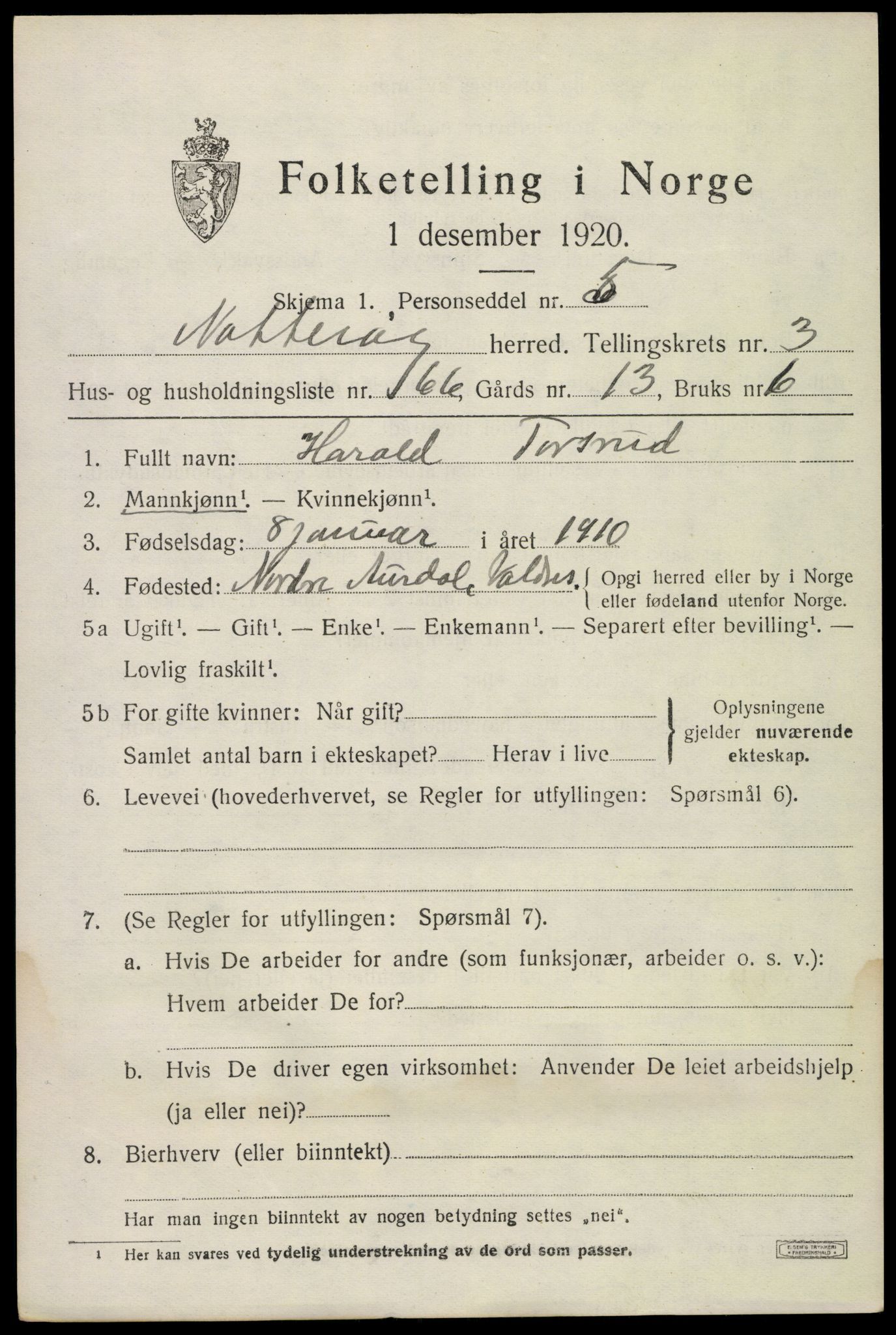 SAKO, Folketelling 1920 for 0722 Nøtterøy herred, 1920, s. 6255