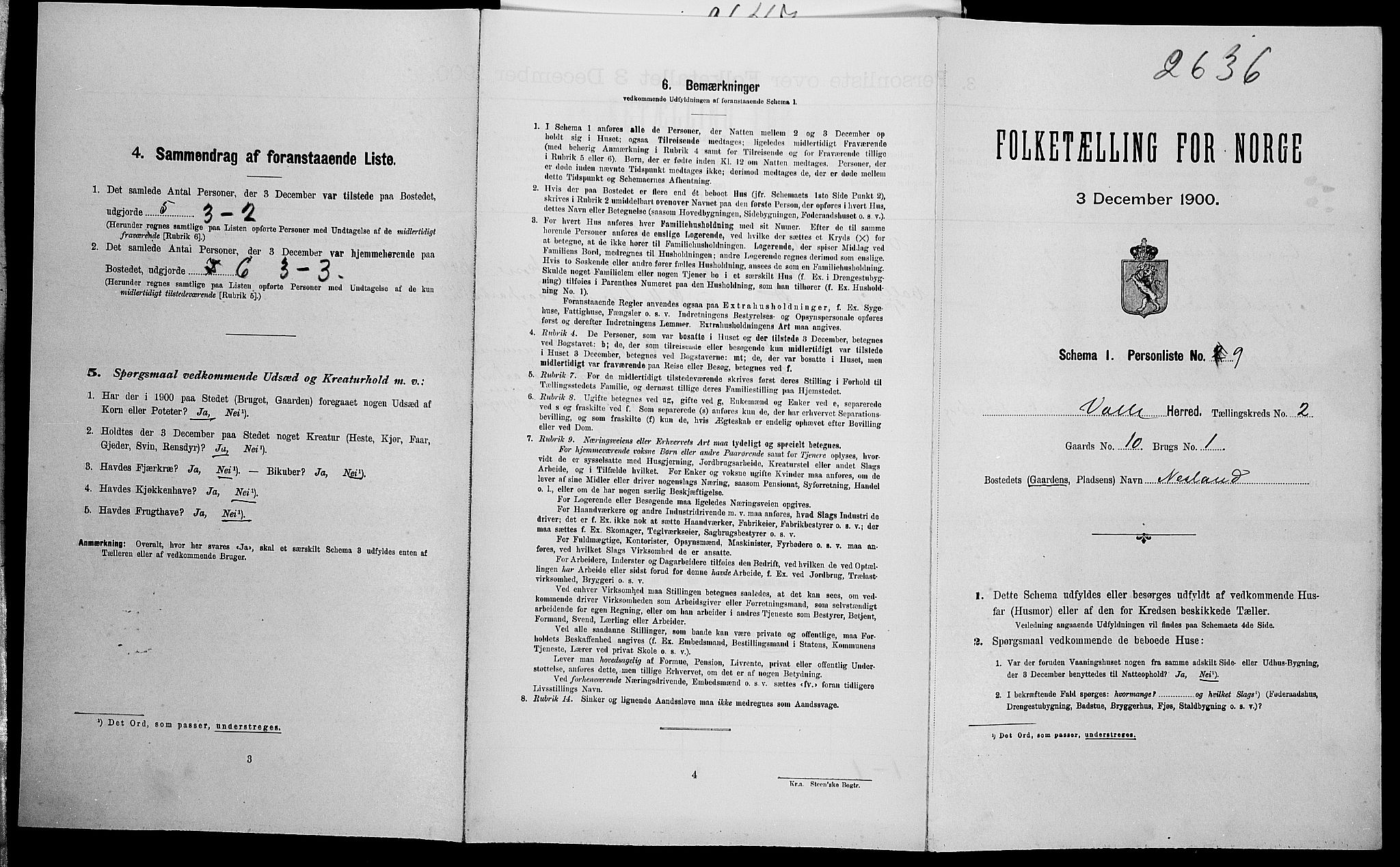 SAK, Folketelling 1900 for 0940 Valle herred, 1900, s. 168