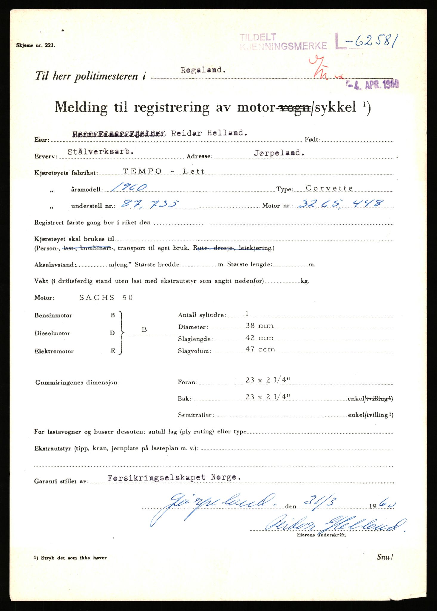 Stavanger trafikkstasjon, SAST/A-101942/0/F/L0062: L-62000 - L-62699, 1930-1971, s. 1975