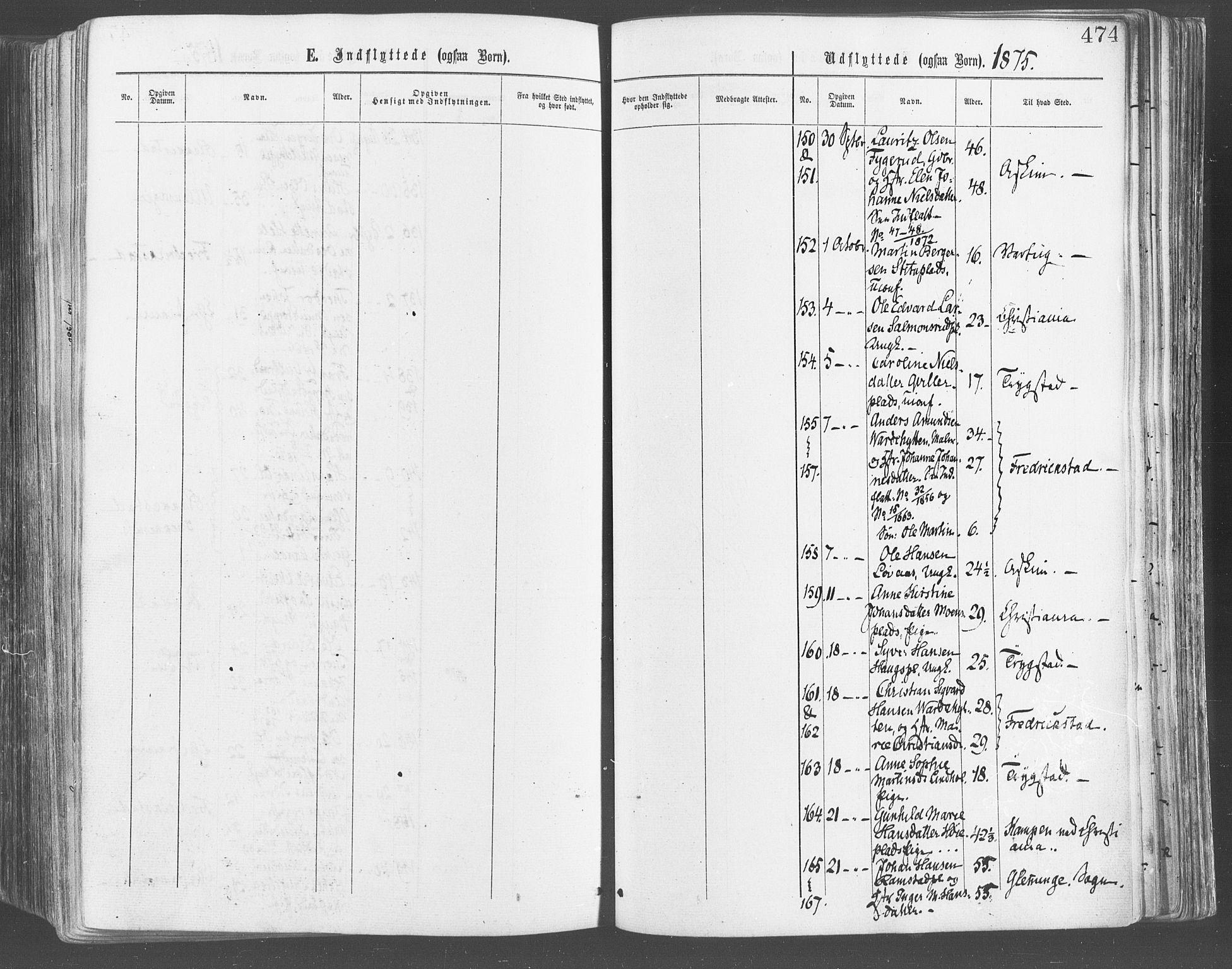 Eidsberg prestekontor Kirkebøker, AV/SAO-A-10905/F/Fa/L0011: Ministerialbok nr. I 11, 1867-1878, s. 474