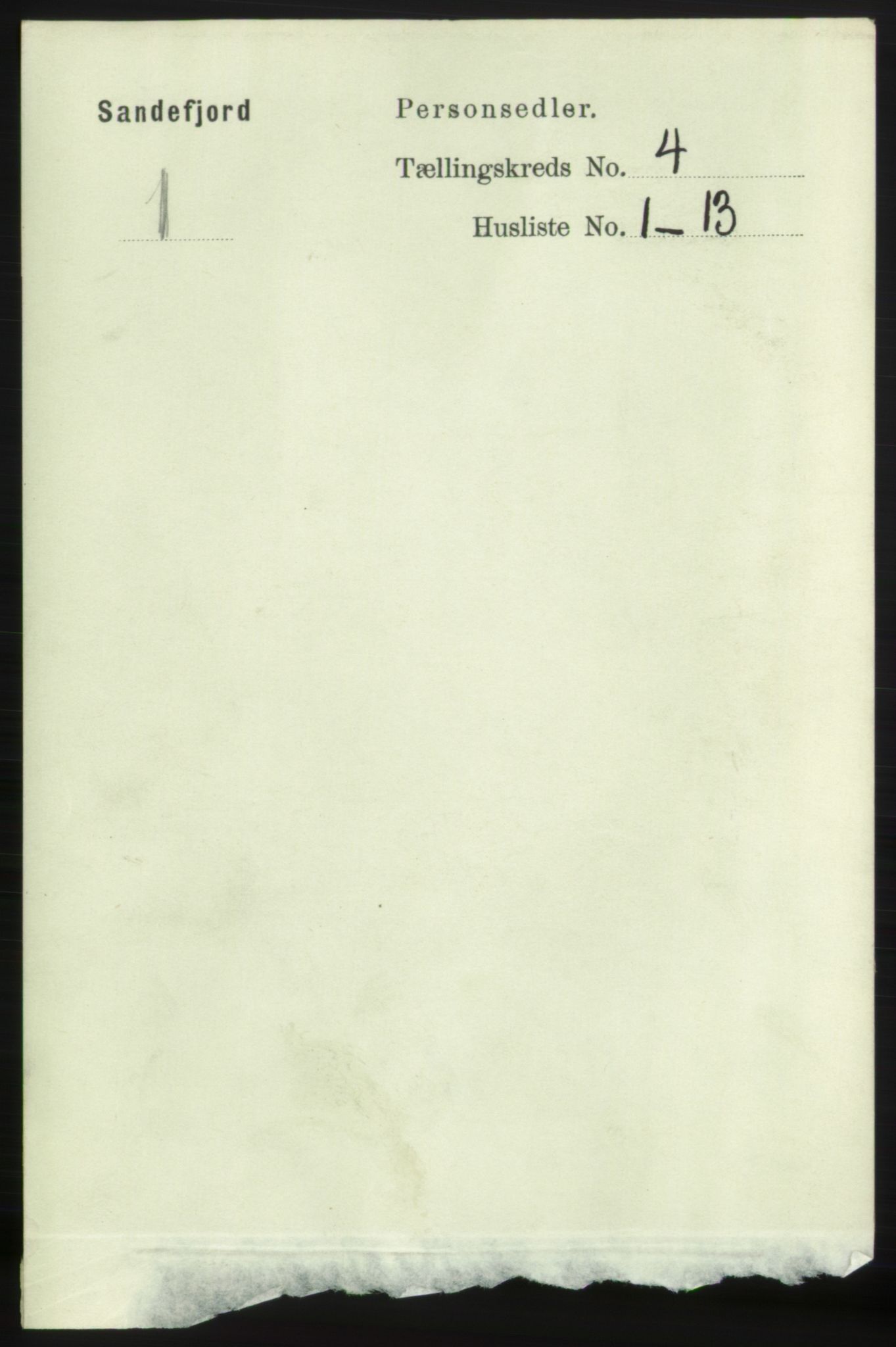 RA, Folketelling 1891 for 0706 Sandefjord kjøpstad, 1891, s. 1051