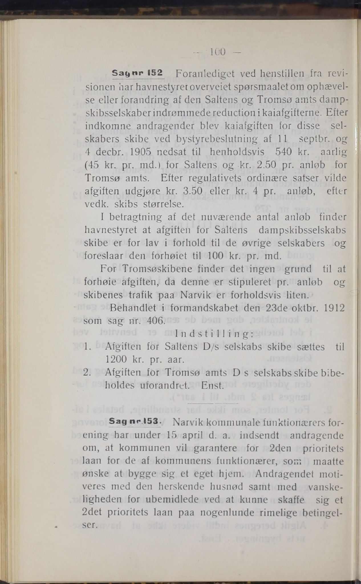 Narvik kommune. Formannskap , AIN/K-18050.150/A/Ab/L0002: Møtebok, 1912