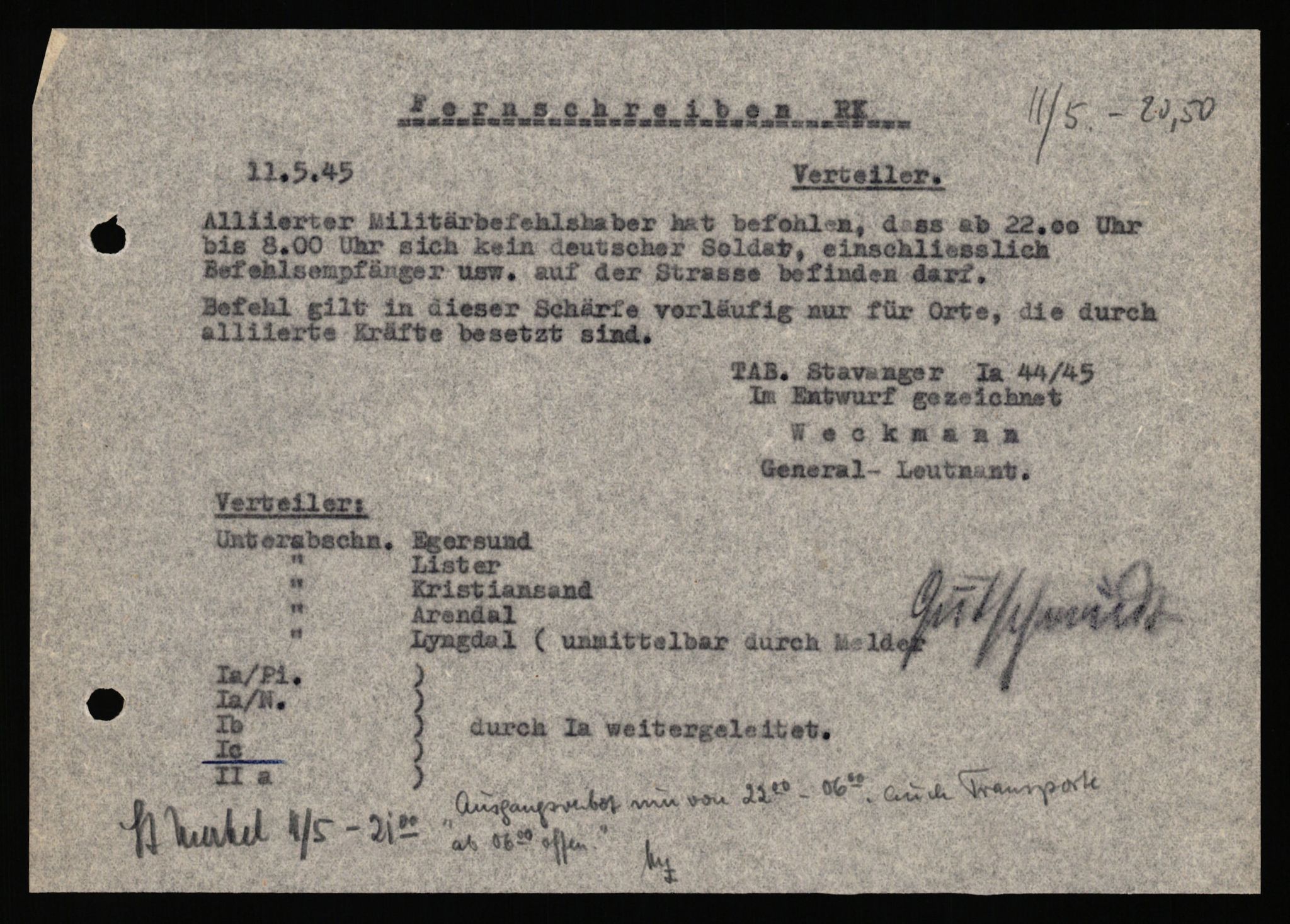 Deutscher Oberbefehlshaber Norwegen (DOBN), RA/RAFA-2197/D/Dl/L0119: DB Zone Stavanger Abt. Ic, 1945, s. 239