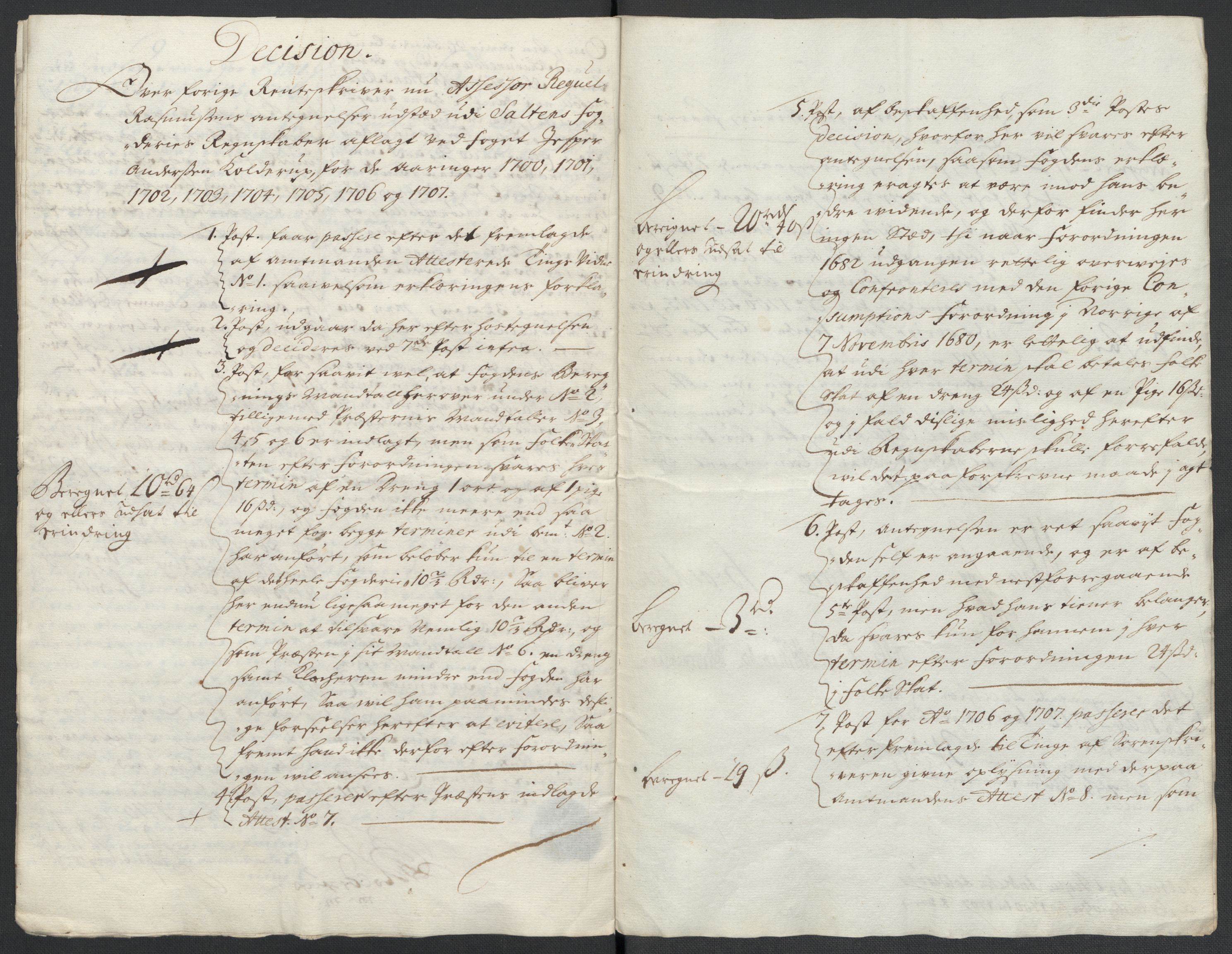 Rentekammeret inntil 1814, Reviderte regnskaper, Fogderegnskap, AV/RA-EA-4092/R66/L4581: Fogderegnskap Salten, 1707-1710, s. 112