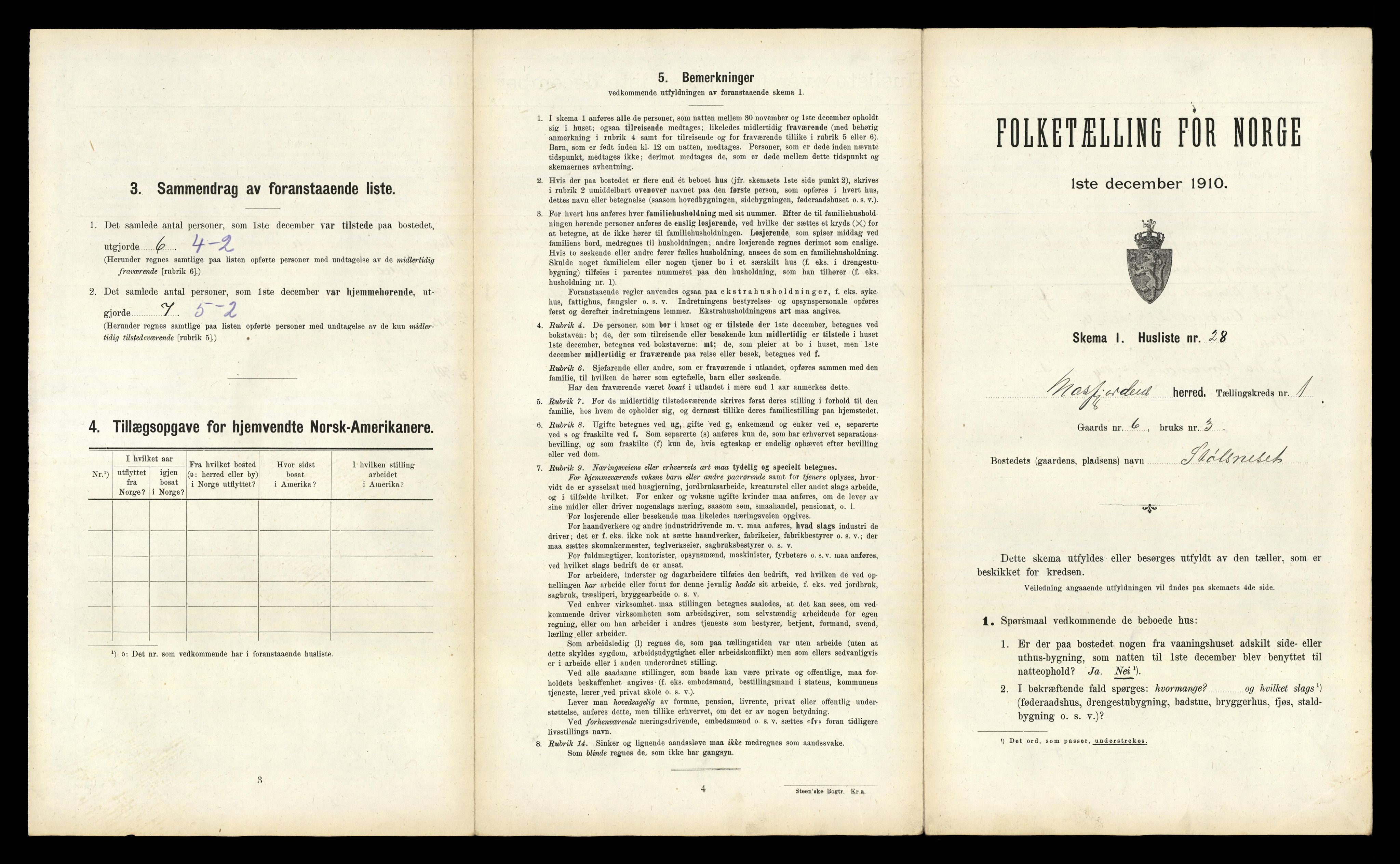 RA, Folketelling 1910 for 1266 Masfjorden herred, 1910, s. 96