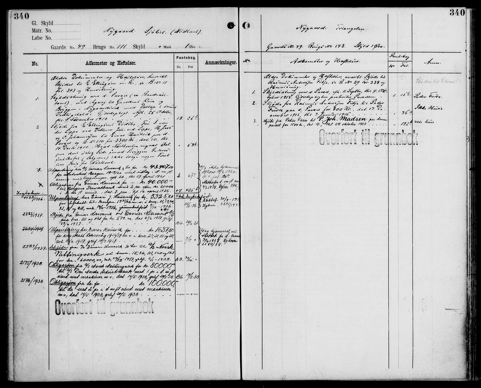 Midhordland sorenskriveri, AV/SAB-A-3001/1/G/Ga/Gab/L0110: Panteregister nr. II.A.b.110, s. 340