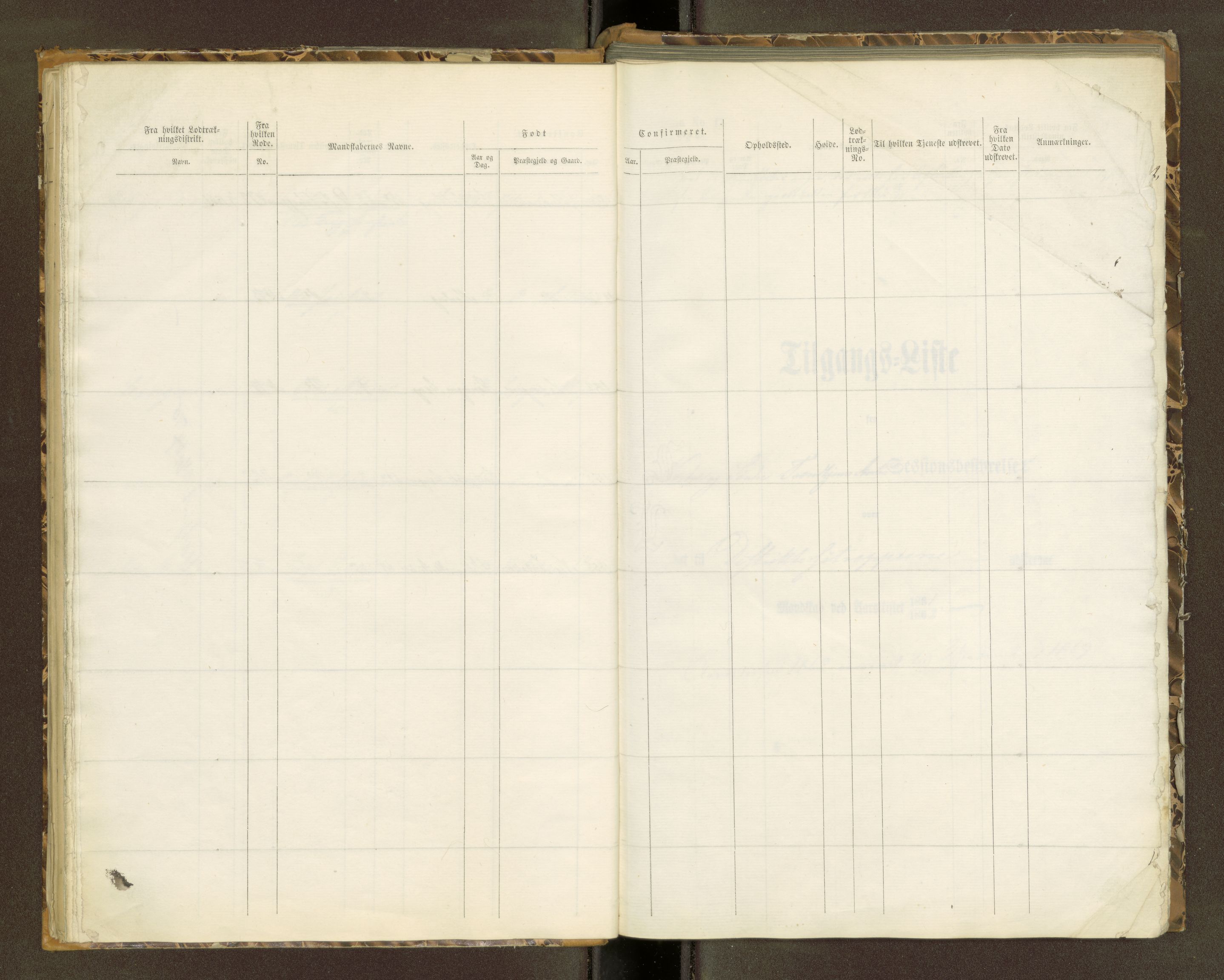 Sjøinnrulleringen - Trondhjemske distrikt, SAT/A-5121/01/L0320: Rulle over kystværnet og reserver for sjøtroppene i søndre og norder Trondhjem amter, 1861-1868