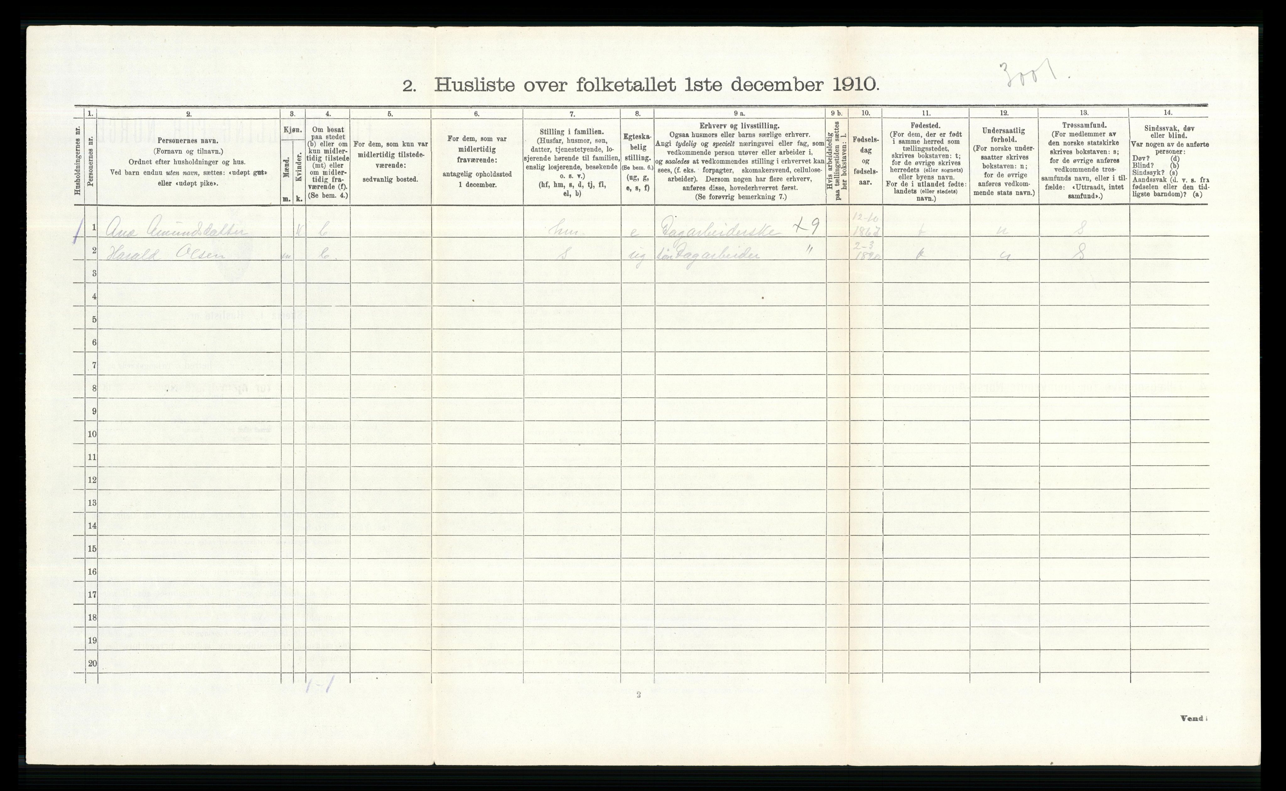 RA, Folketelling 1910 for 0519 Sør-Fron herred, 1910, s. 735