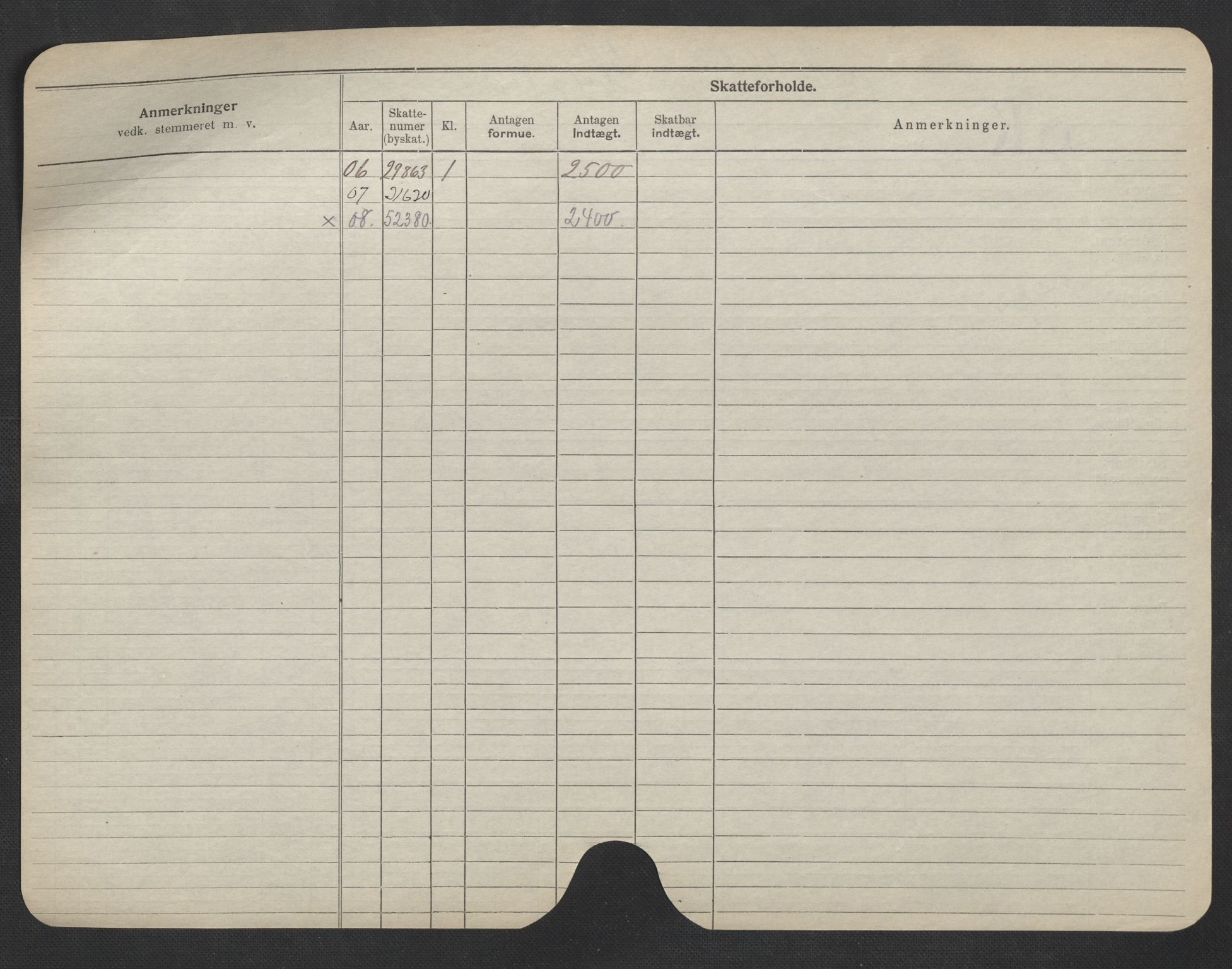 Oslo folkeregister, Registerkort, AV/SAO-A-11715/F/Fa/Fac/L0007: Menn, 1906-1914, s. 698b