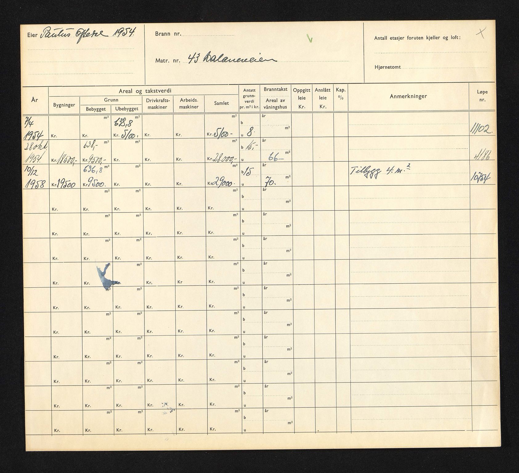 Stavanger kommune. Skattetakstvesenet, BYST/A-0440/F/Fa/Faa/L0009/0005: Skattetakstkort / Dalaneveien 42 - Dalehaugen - Digranesveien - Dokkgata