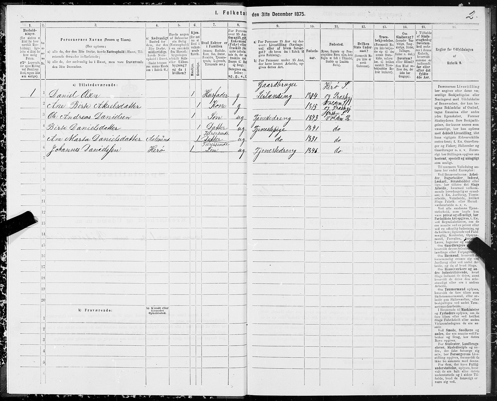 SAT, Folketelling 1875 for 1519P Volda prestegjeld, 1875, s. 1002