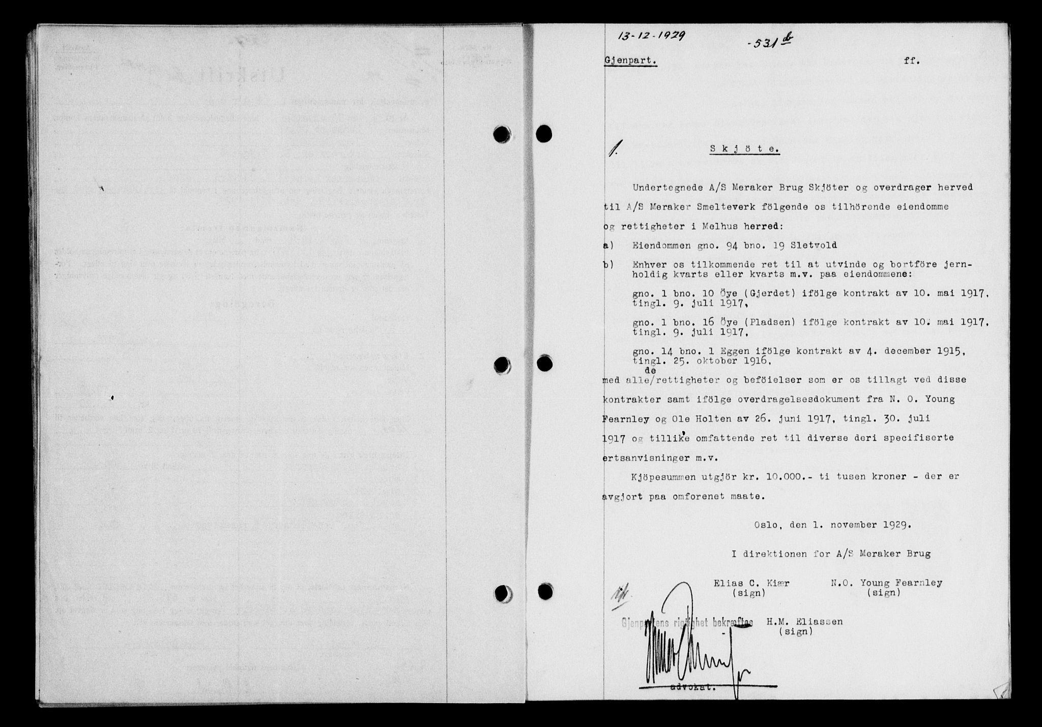 Gauldal sorenskriveri, SAT/A-0014/1/2/2C/L0038: Pantebok nr. 39, 1929-1930, Tingl.dato: 13.12.1929