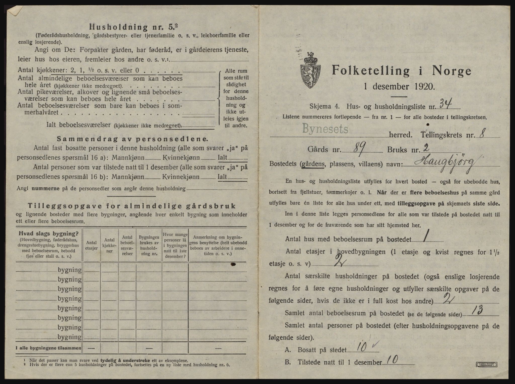 SAT, Folketelling 1920 for 1655 Byneset herred, 1920, s. 706